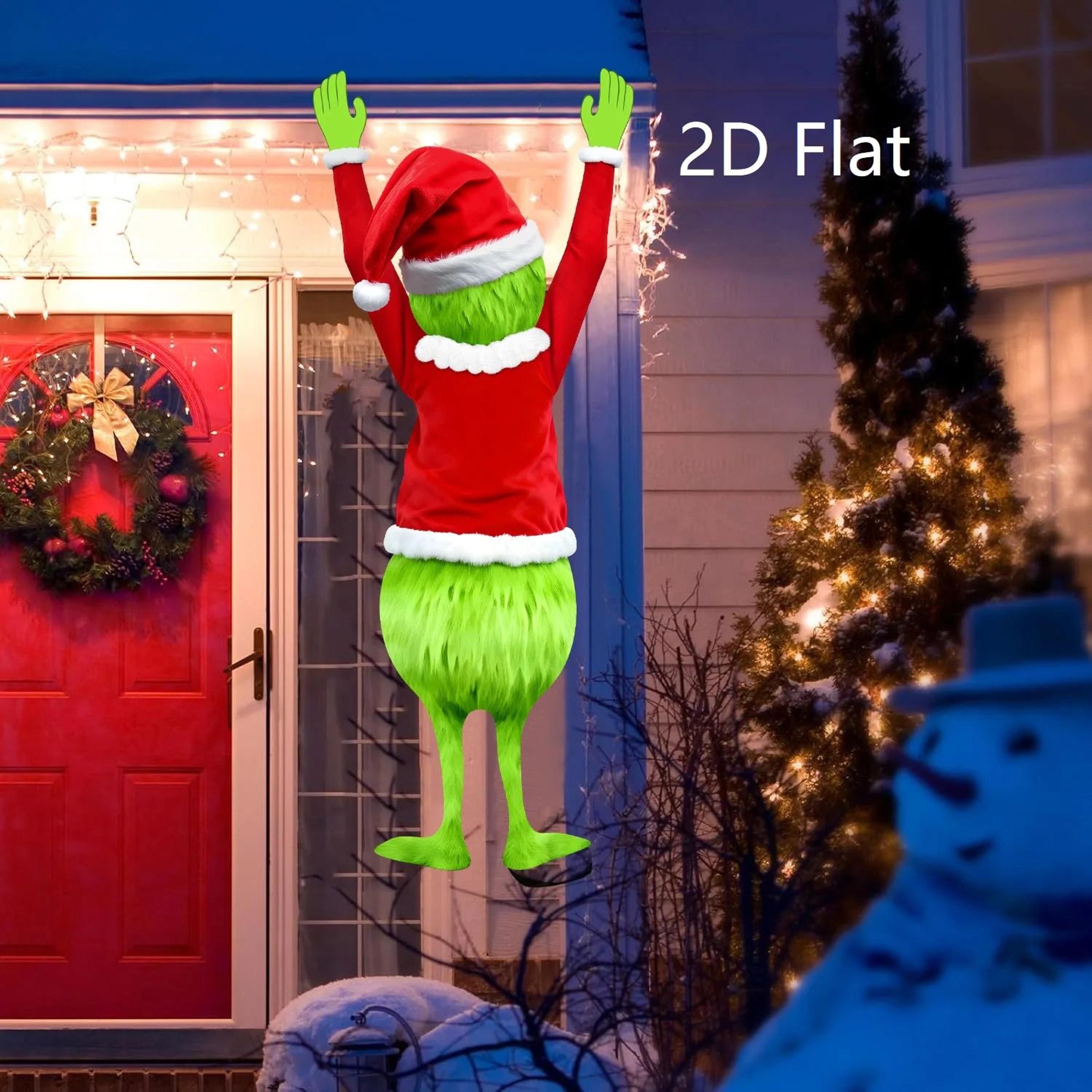 2d green-haired man christmas hanging decoration