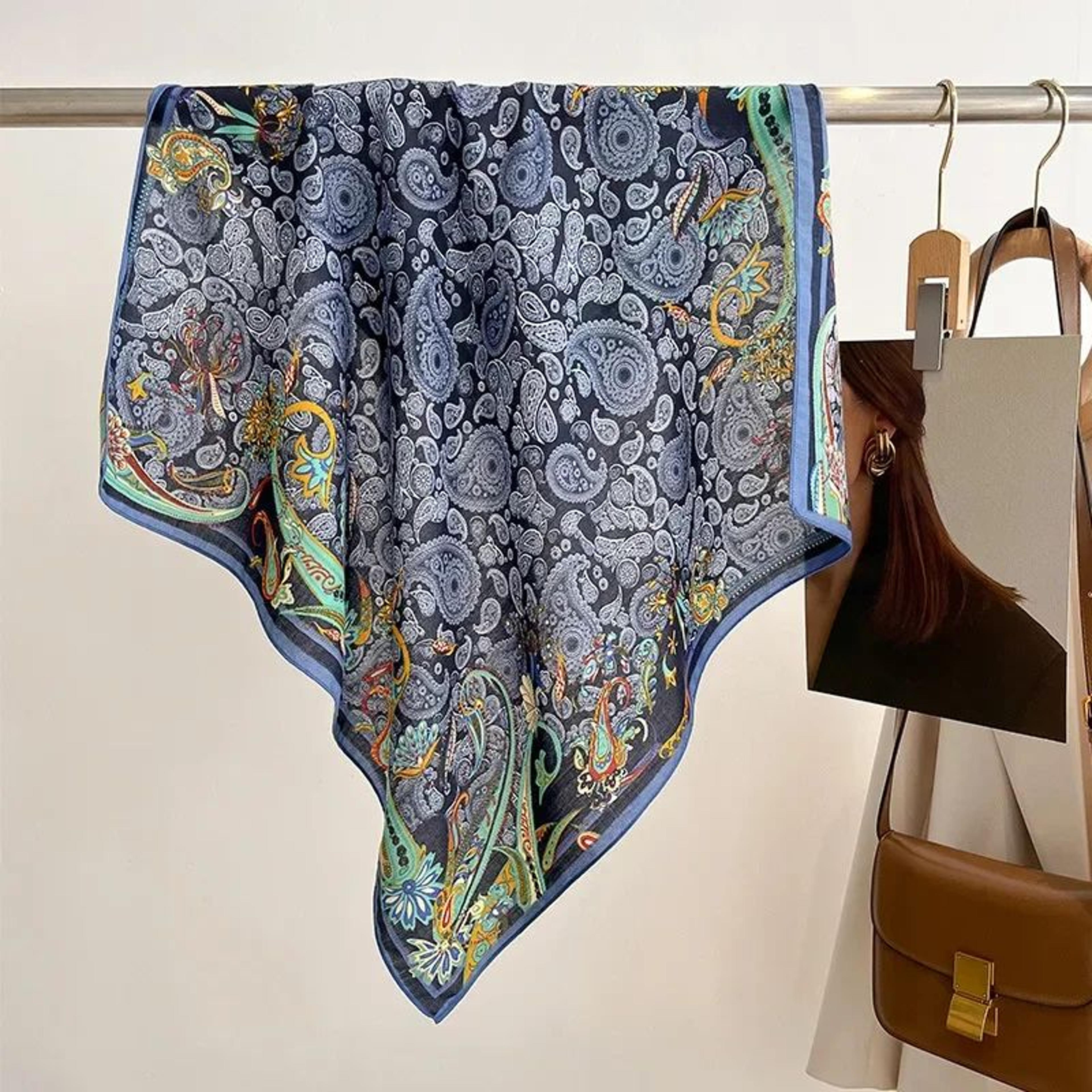 floral print cotton bandana scarf