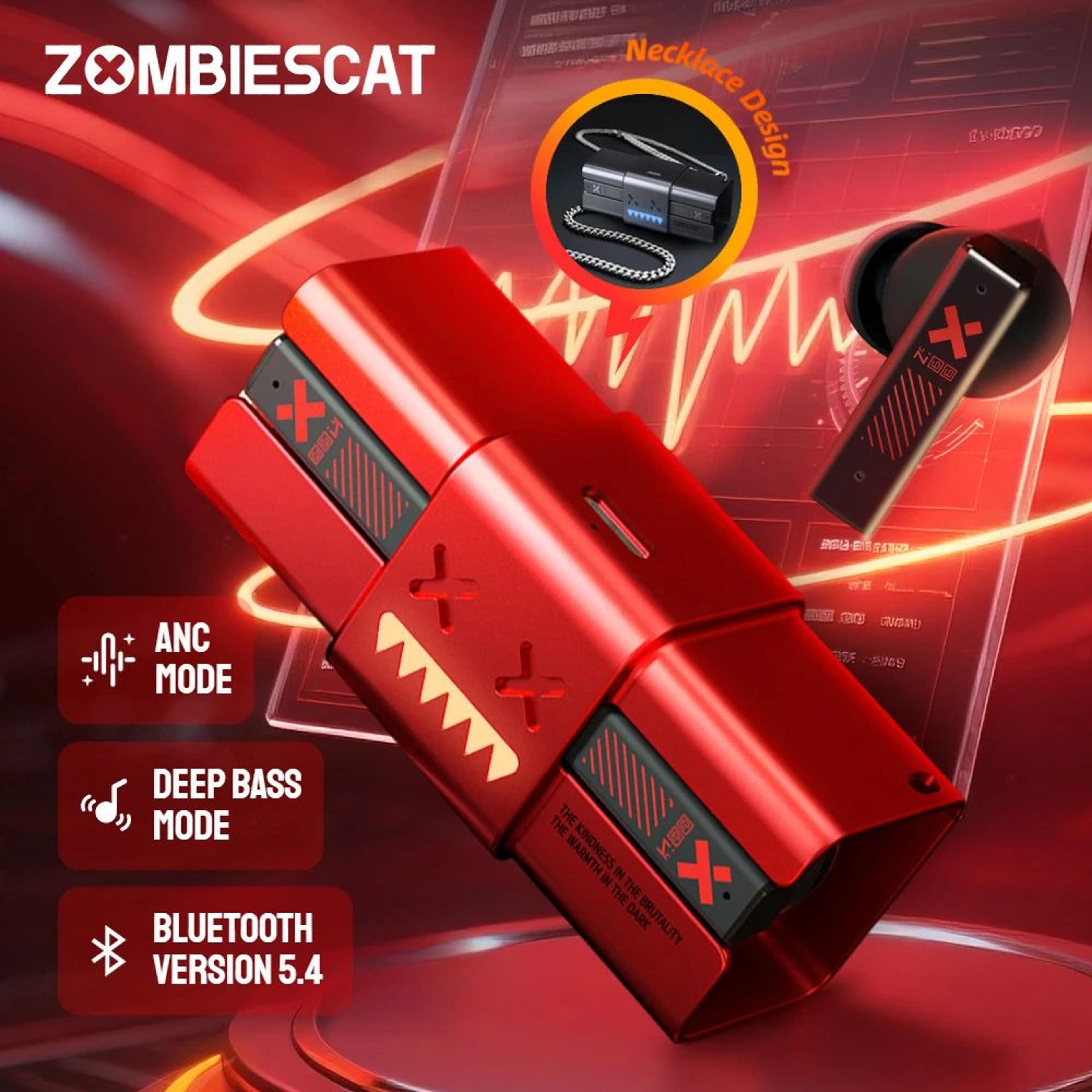zombie cat anc bluetooth wireless earbuds