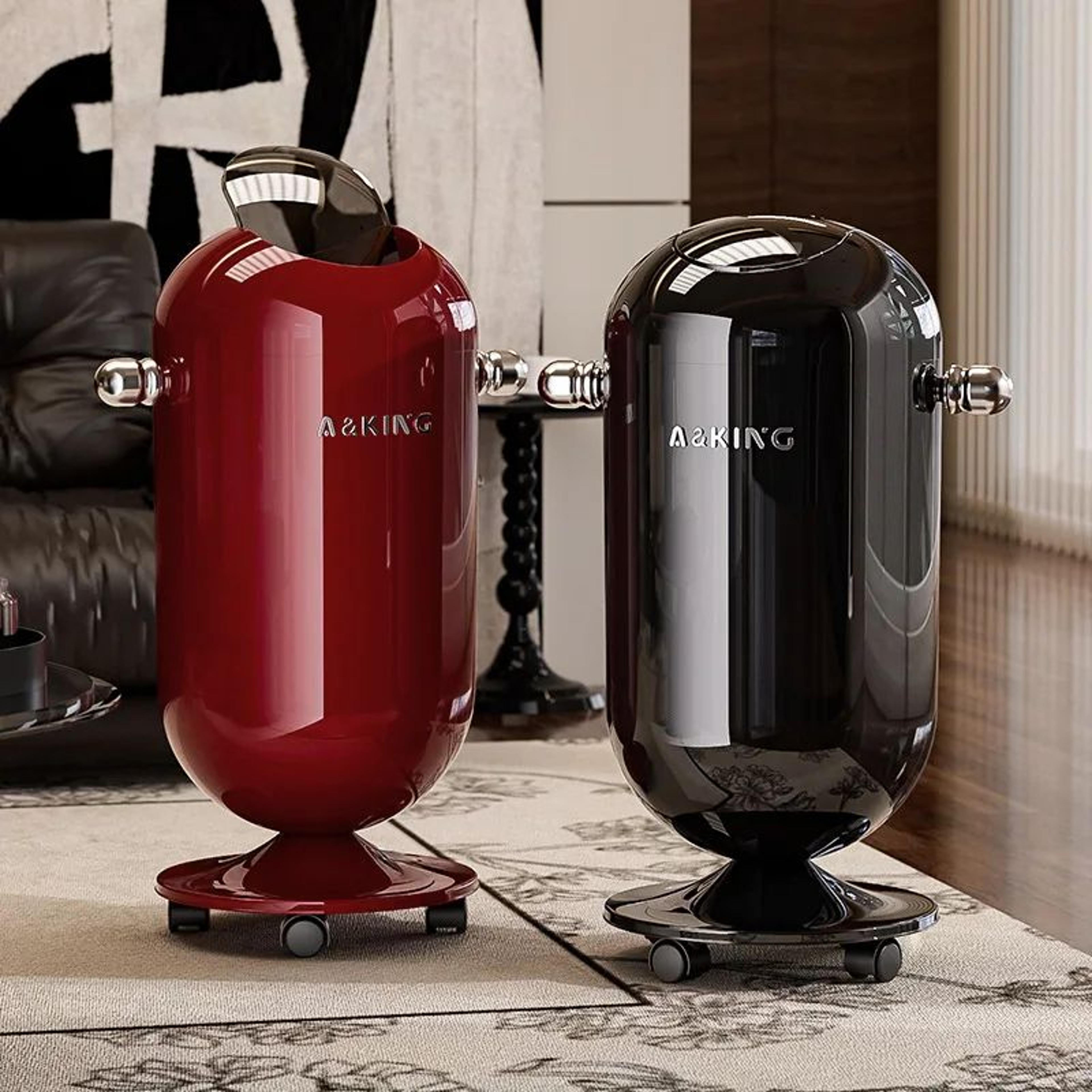 premium touch-free stainless steel trash can