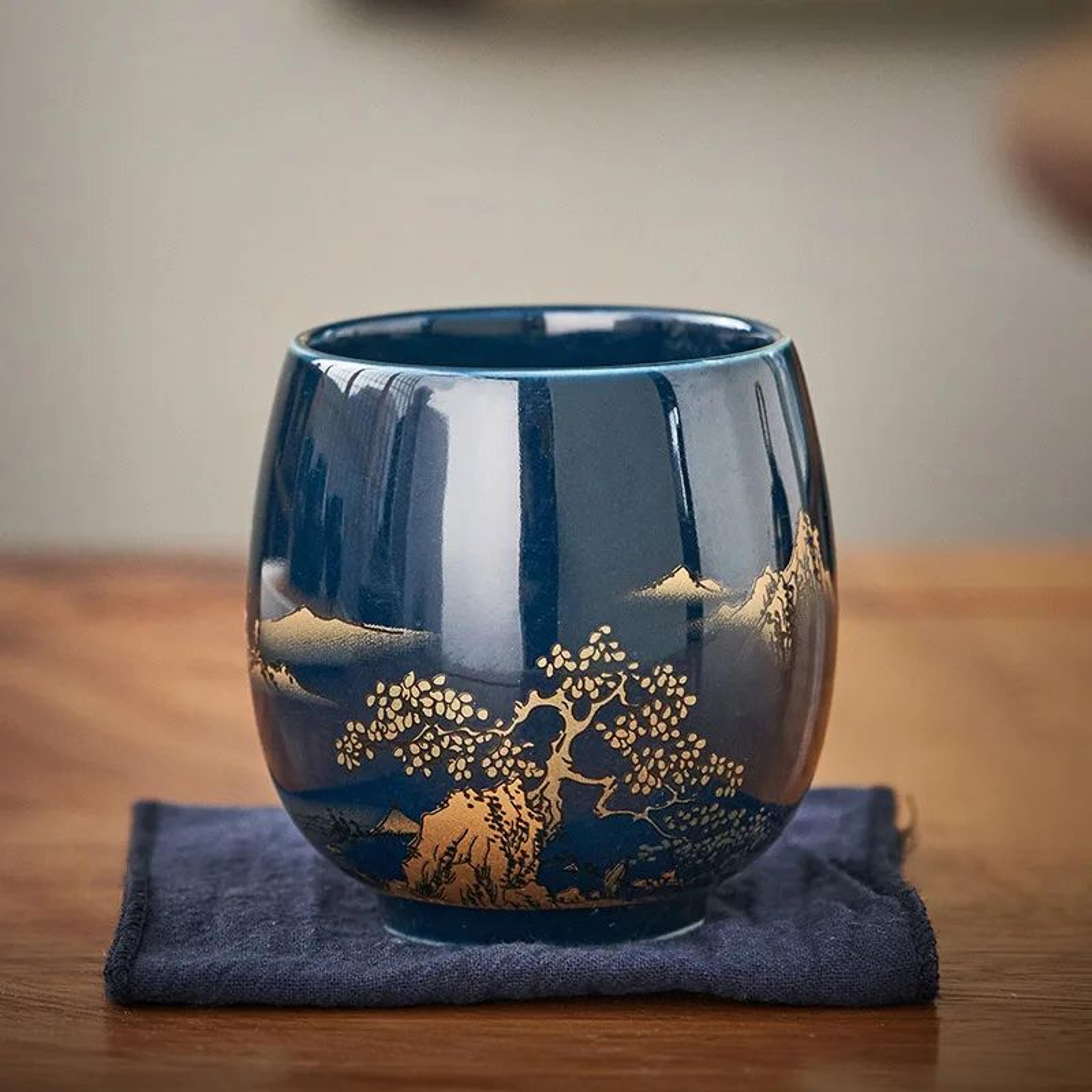 japanese style ceramic tea mug