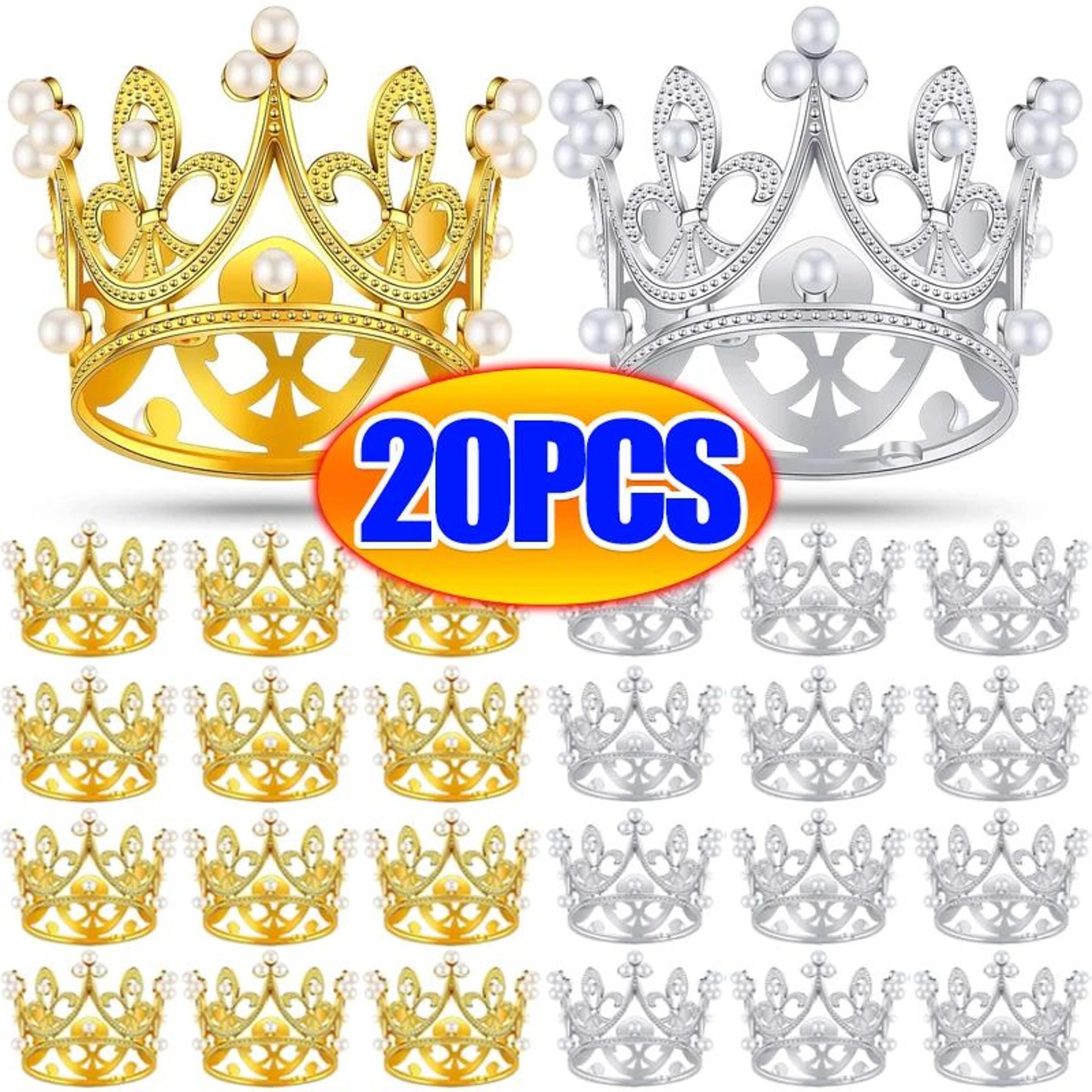 mini crown pearl cake topper tiara decoration