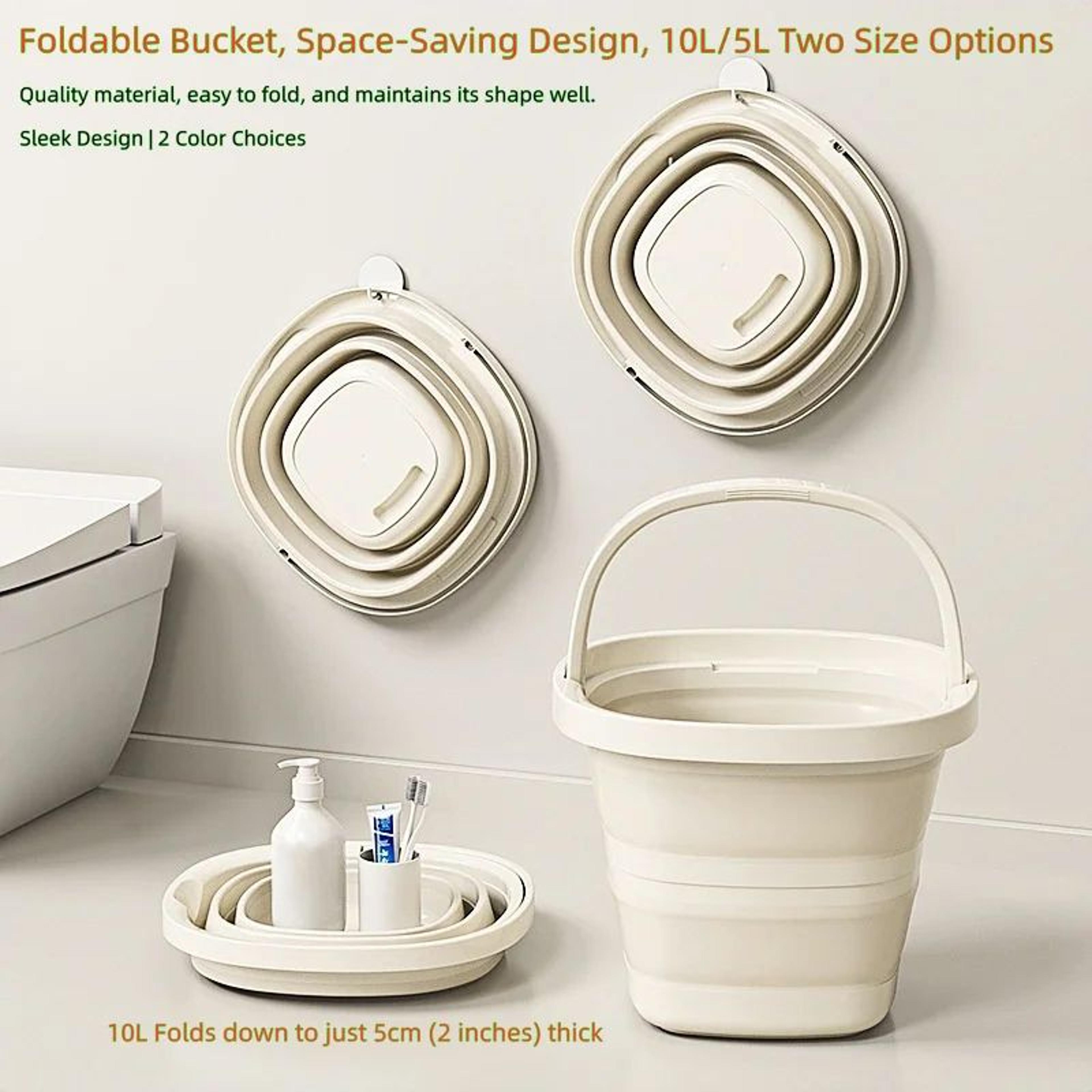 collapsible ultra-flat car wash bucket 10l/5l