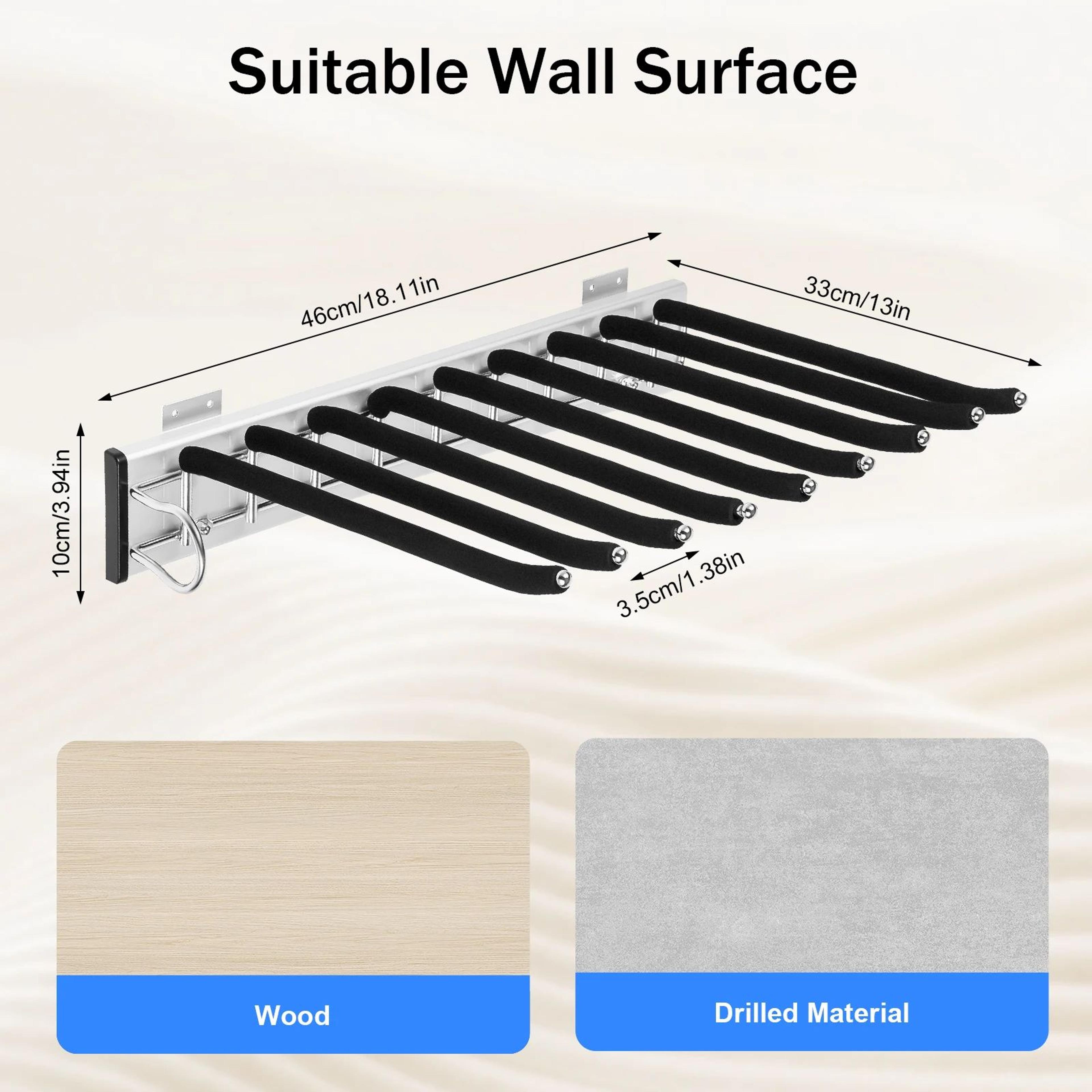 pull-out 9-arm wardrobe trousers rack closet organizer