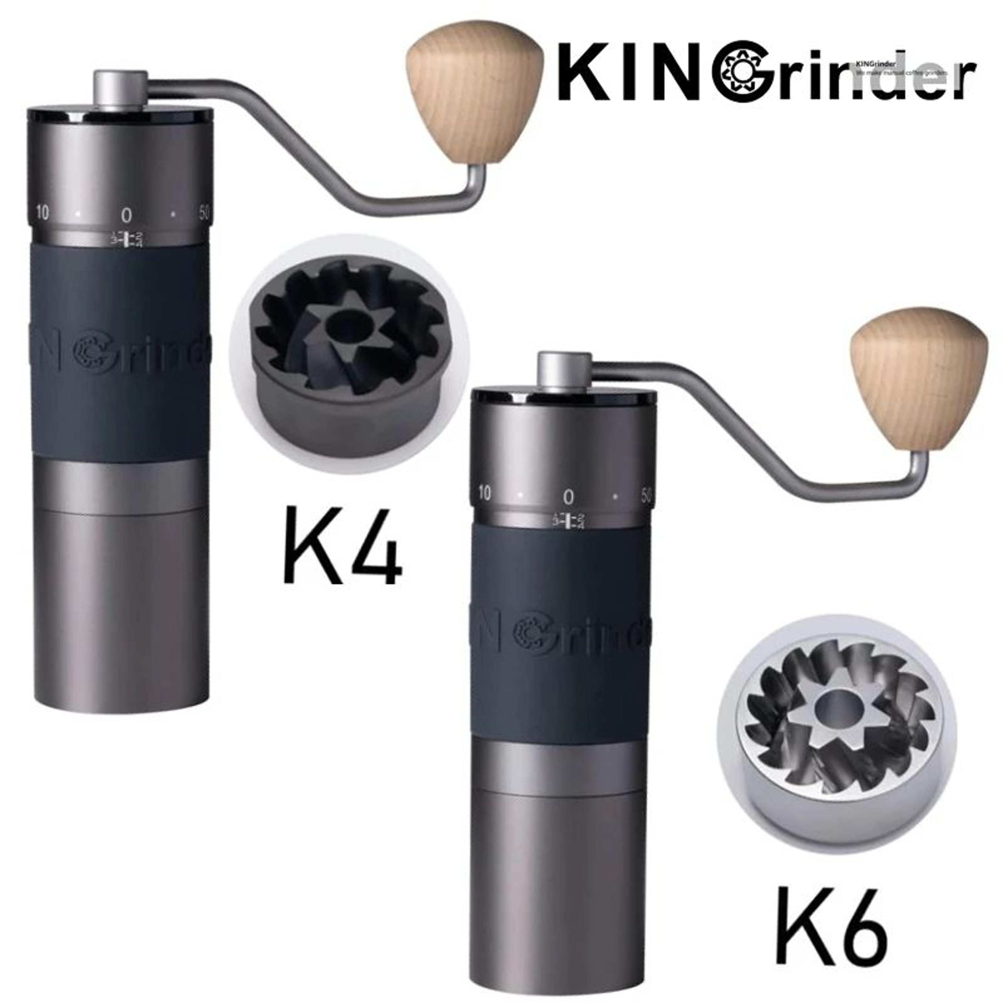 kingrinder k4/k6 manual coffee grinder portable hand mill