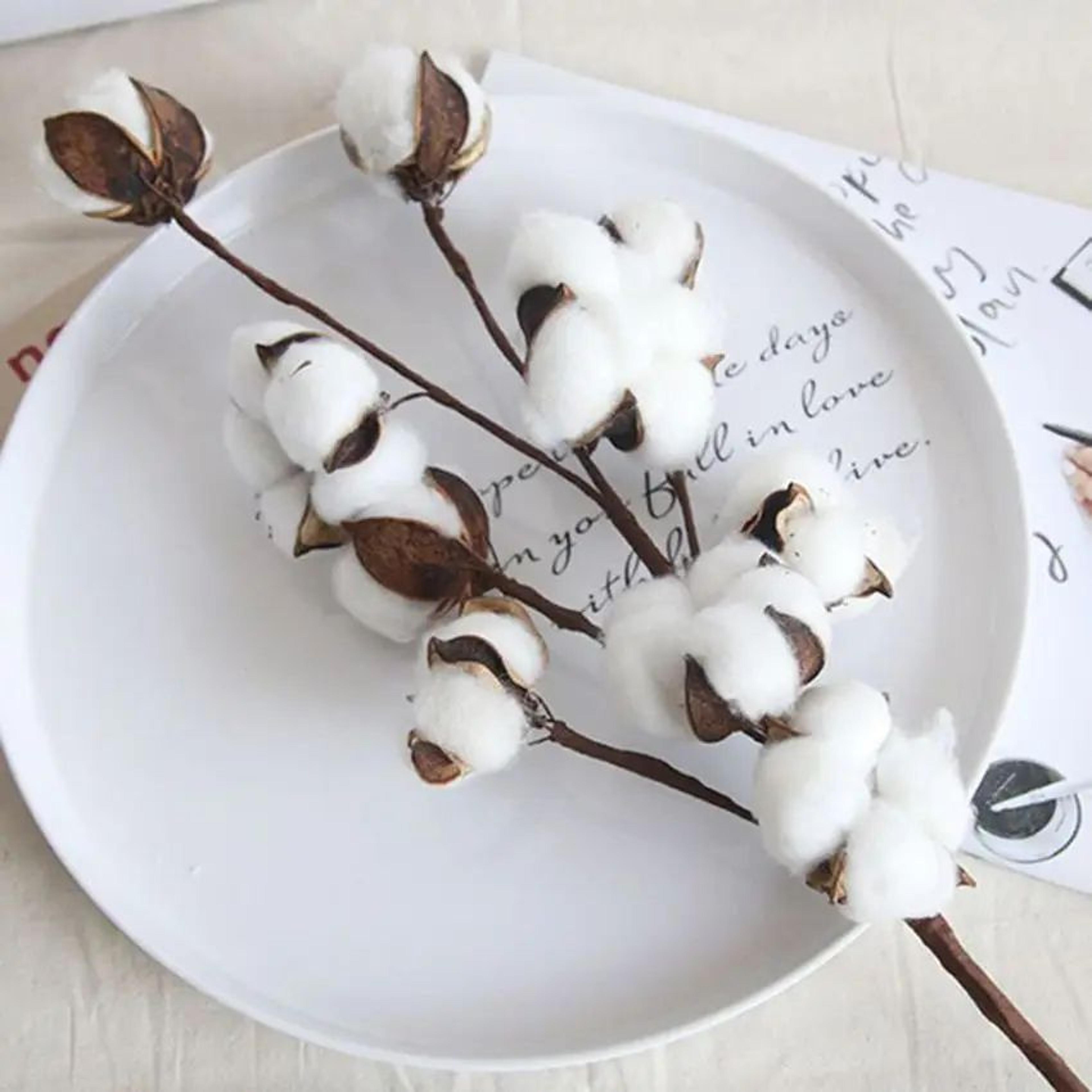 artificial cotton floral spray garland for decor