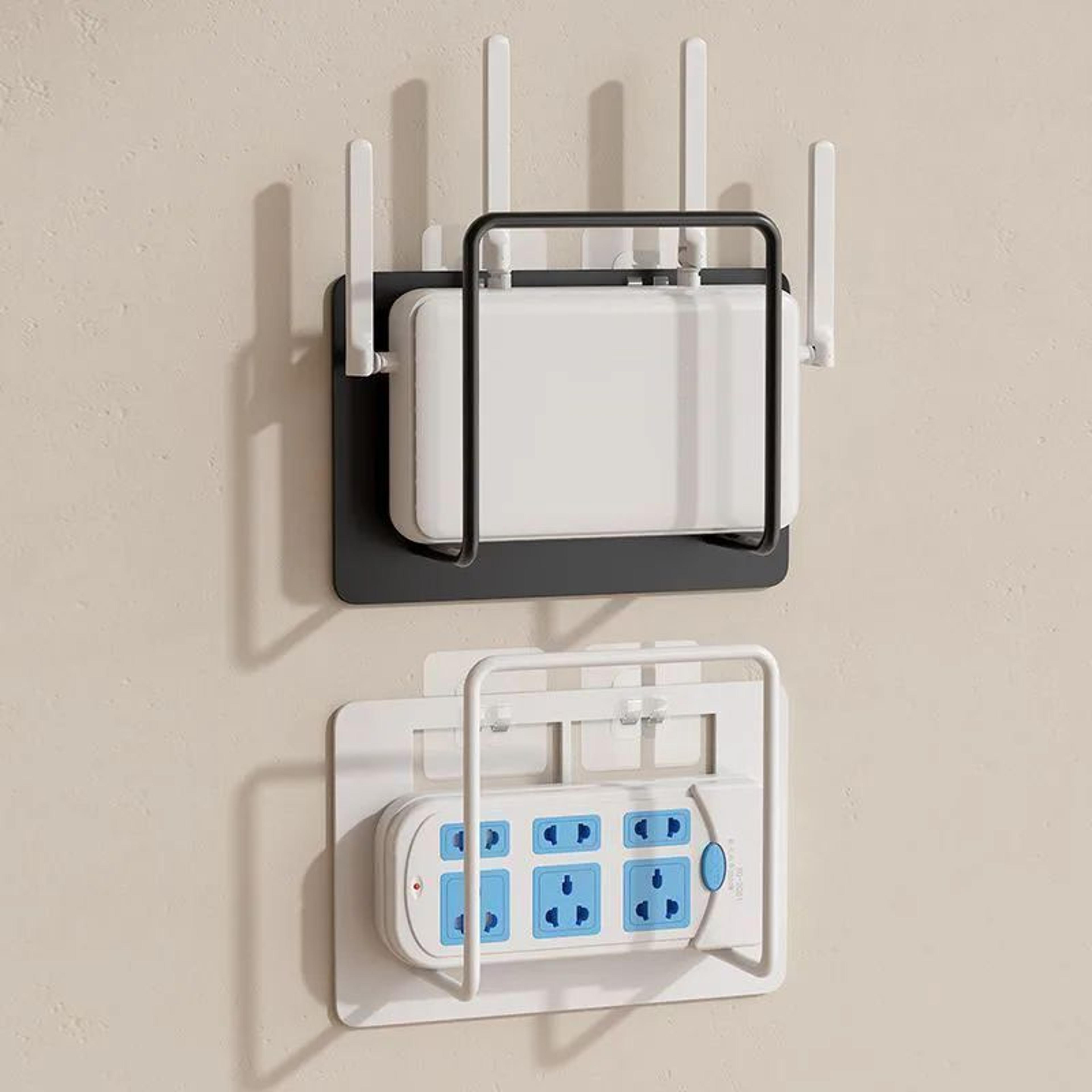 wall mount router stand rack with cable management
