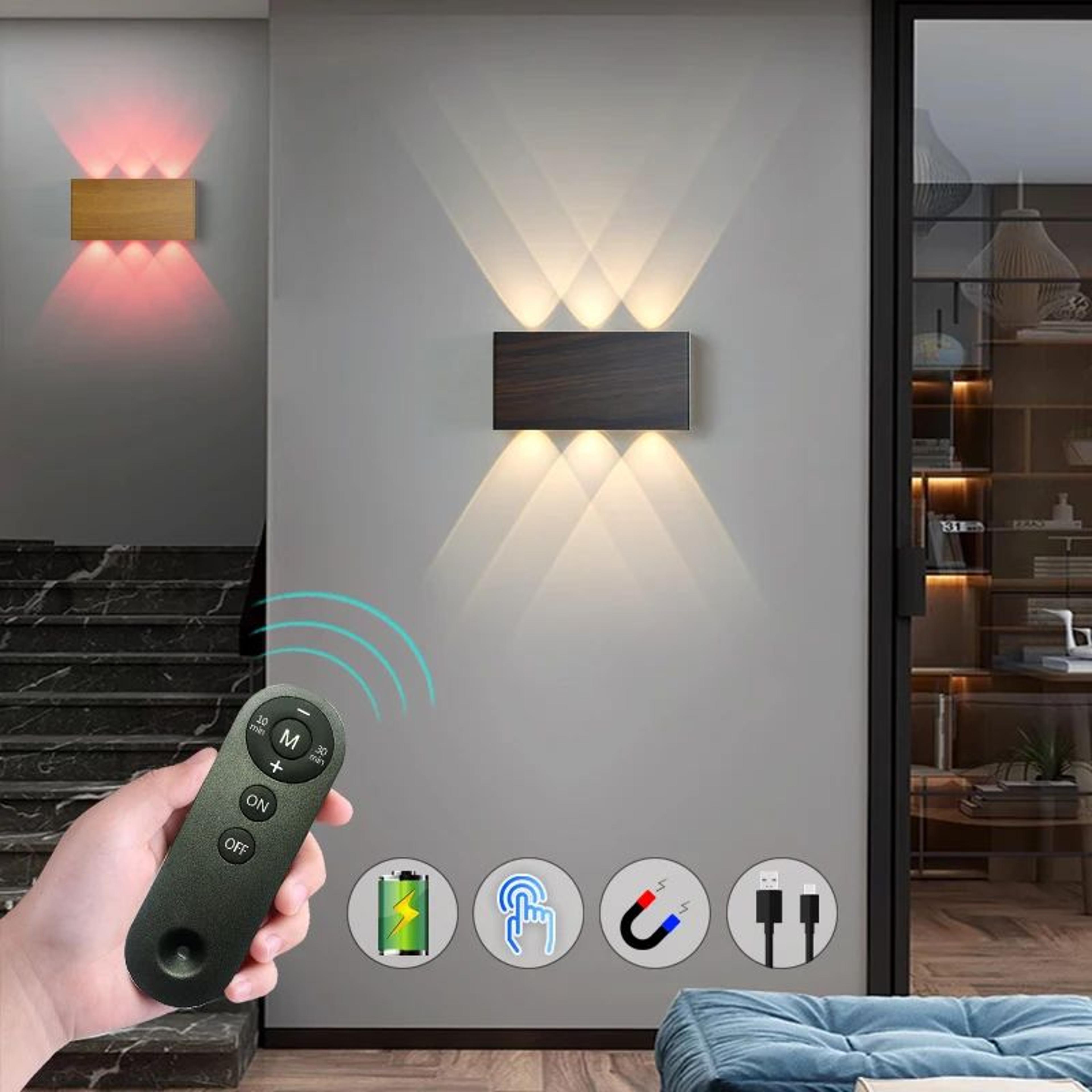 remote control touch dimmable led wall lamp