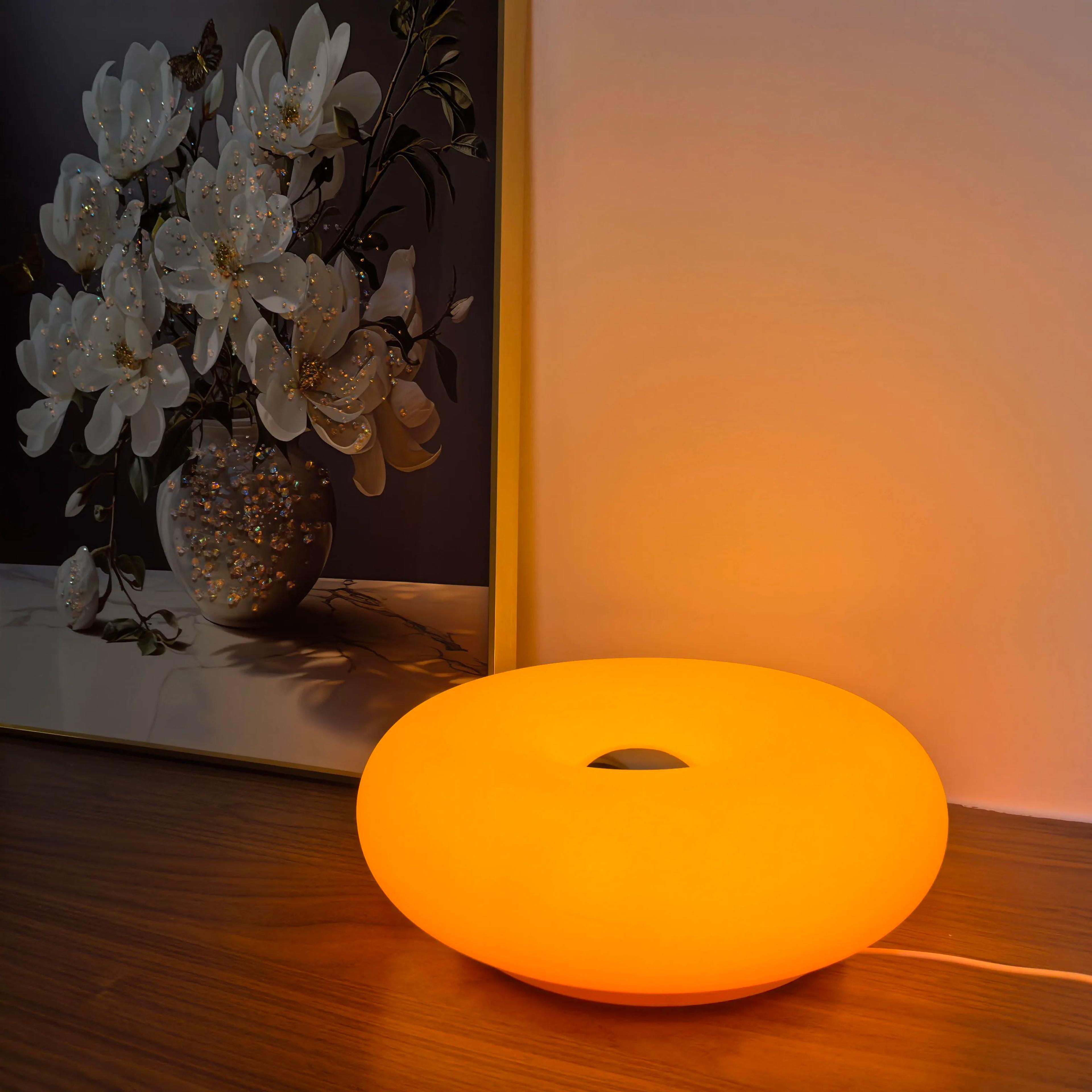 donut led rechargeable touch table lamp