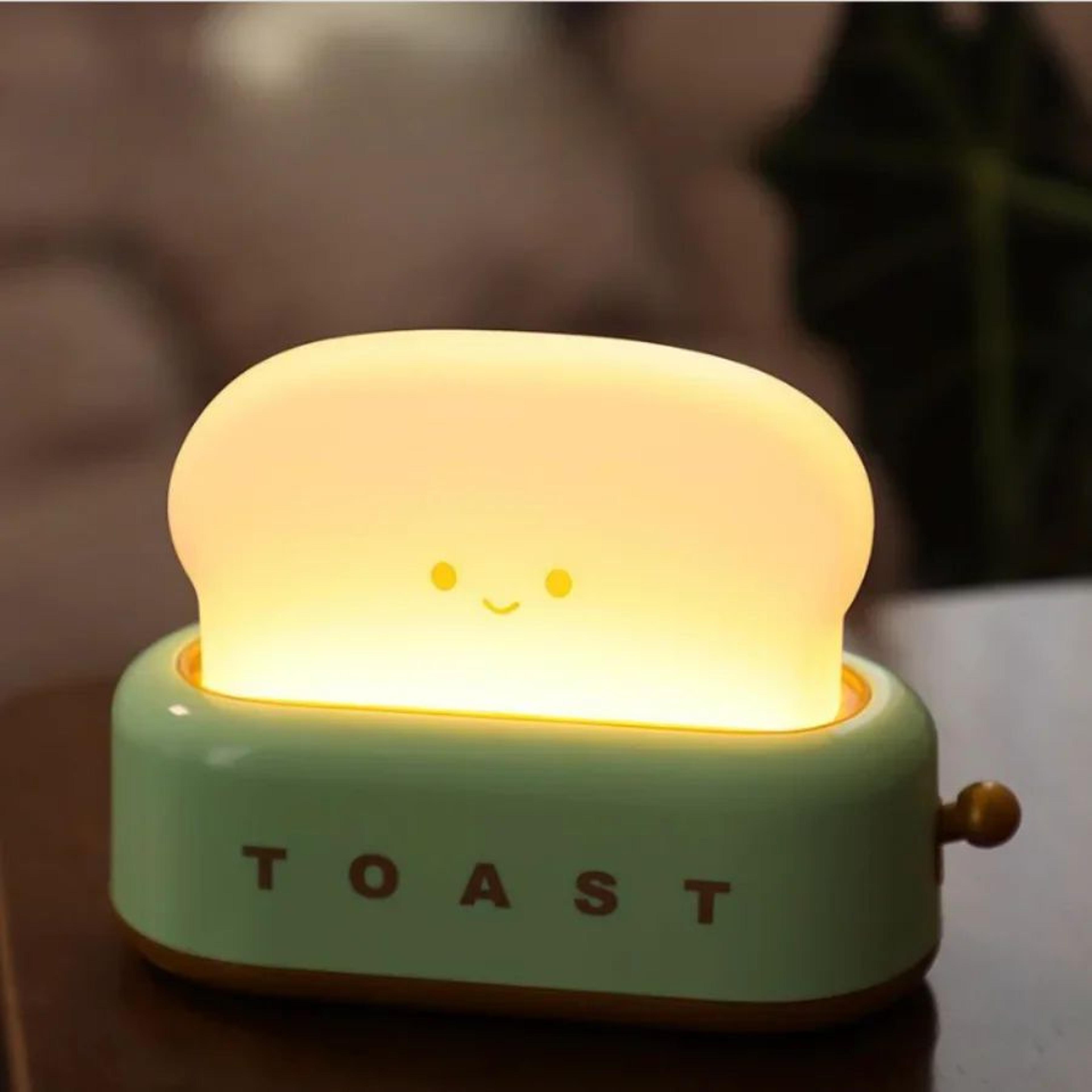 usb rechargeable bread toast led night lamp