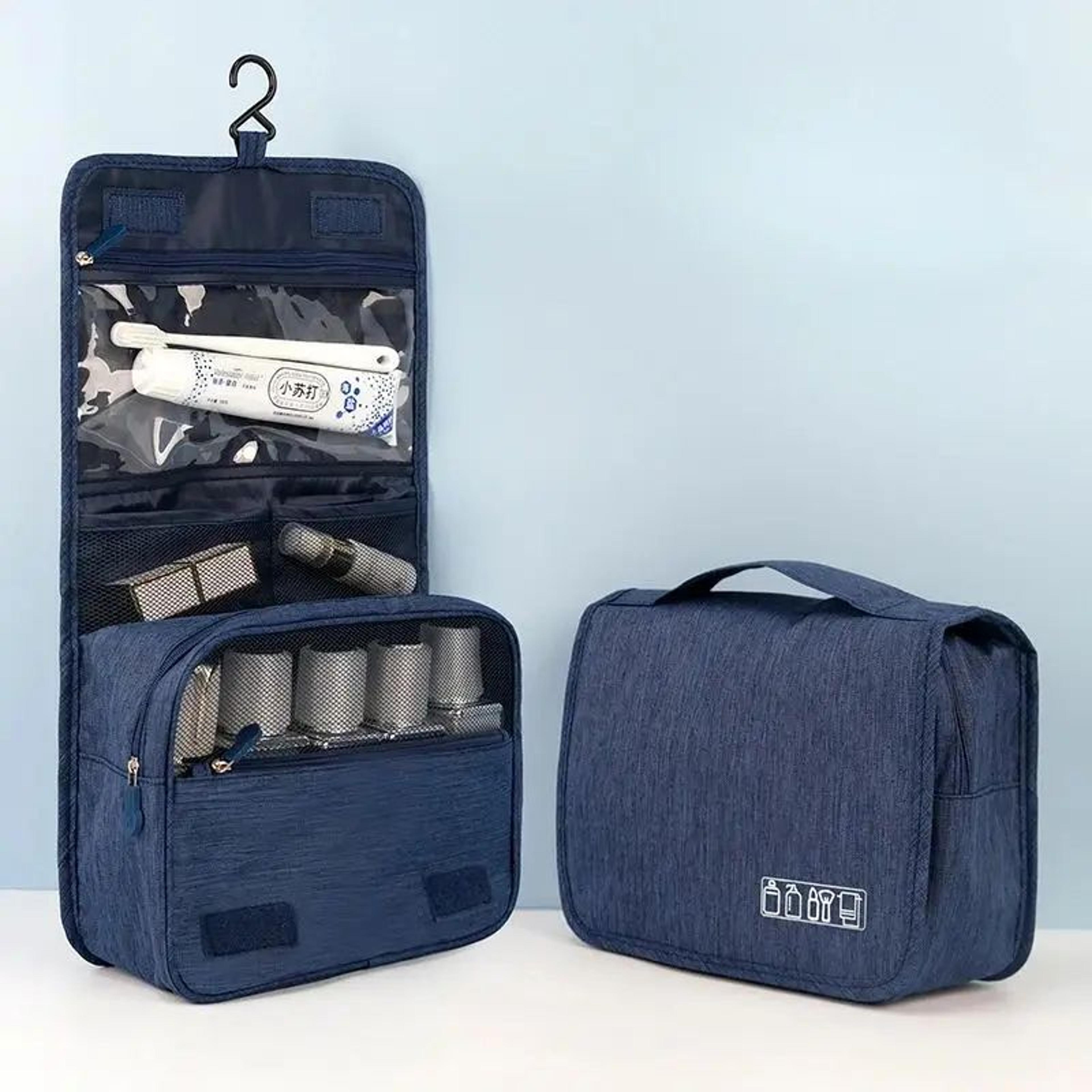 foldable hanging toiletry bag travel makeup organizer