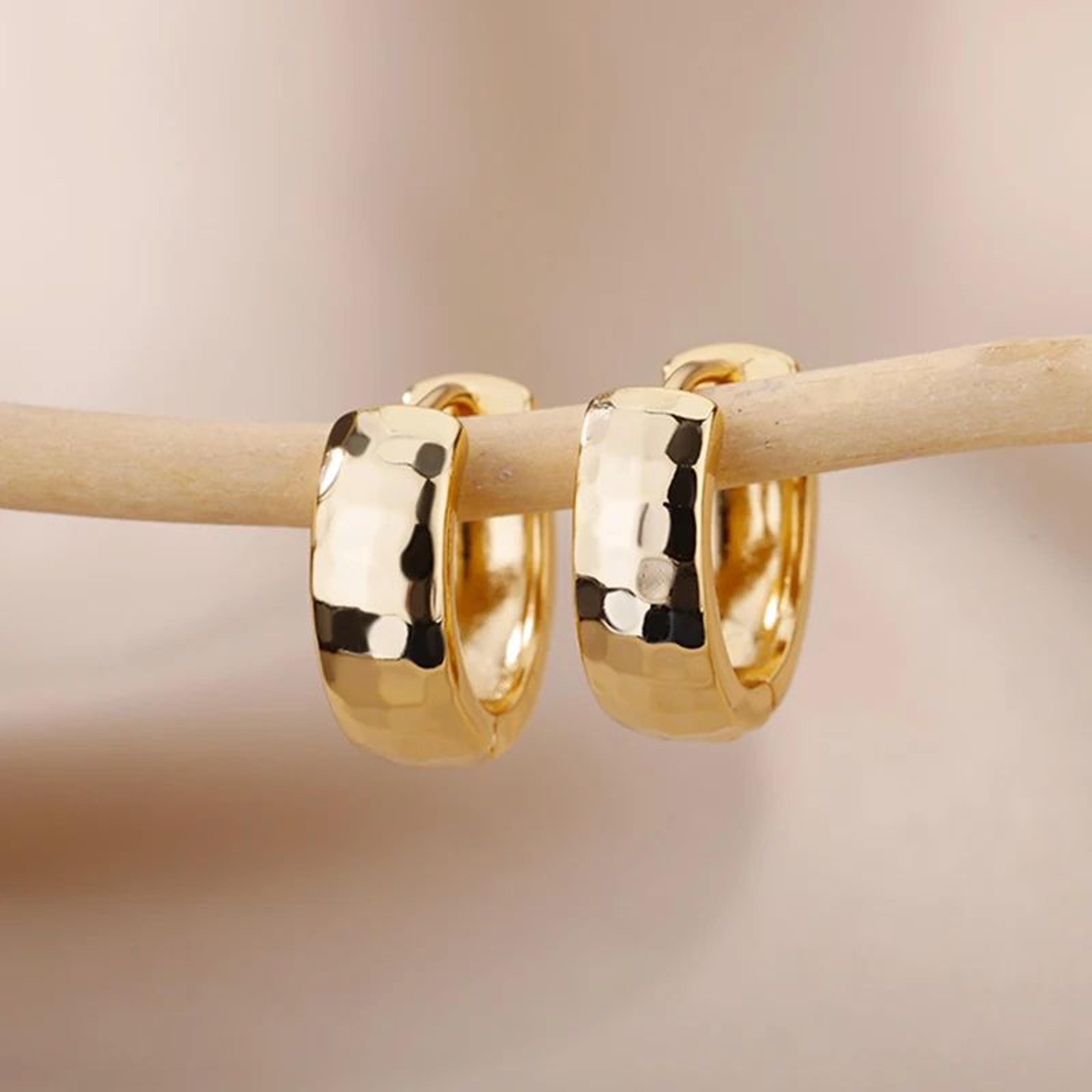 gold color small hoop earrings stainless steel womens jewelry
