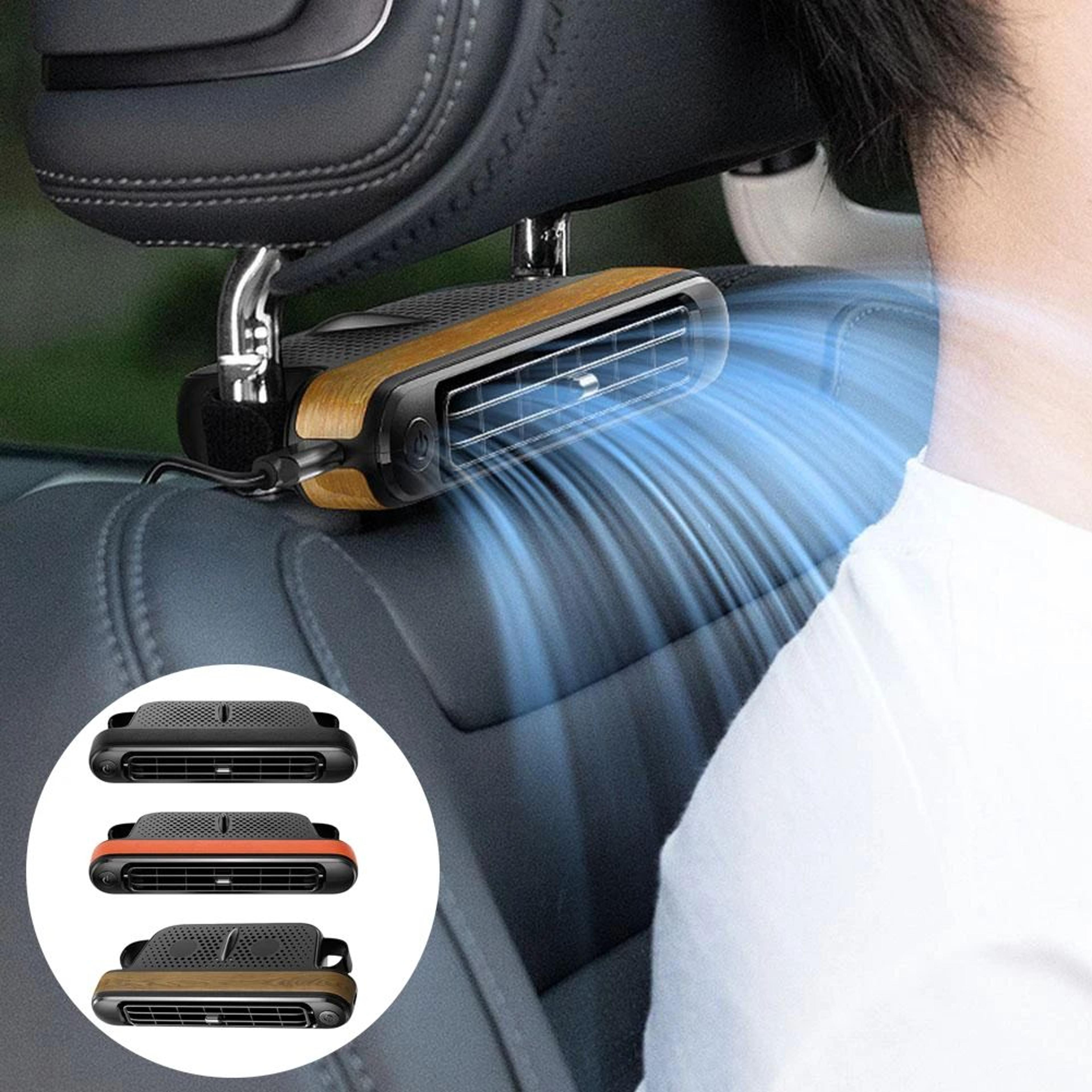 usb car seat cooling fan with 3 speed settings