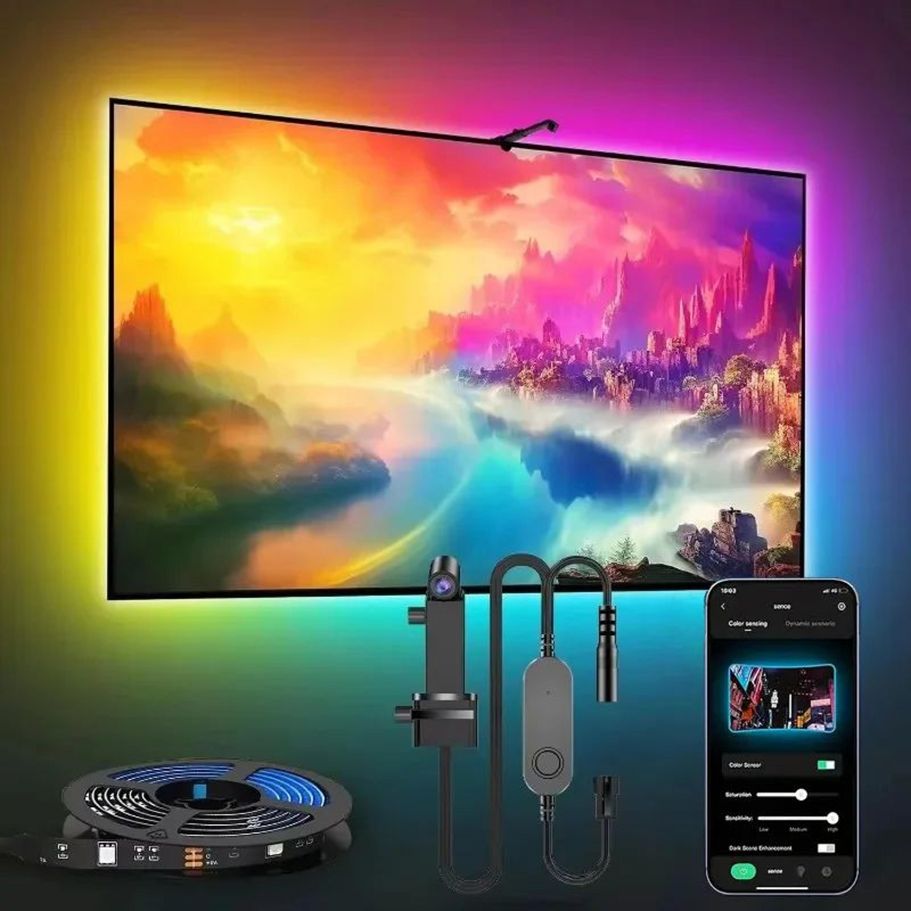 rgbic led backlight strip for pc and tv with app control
