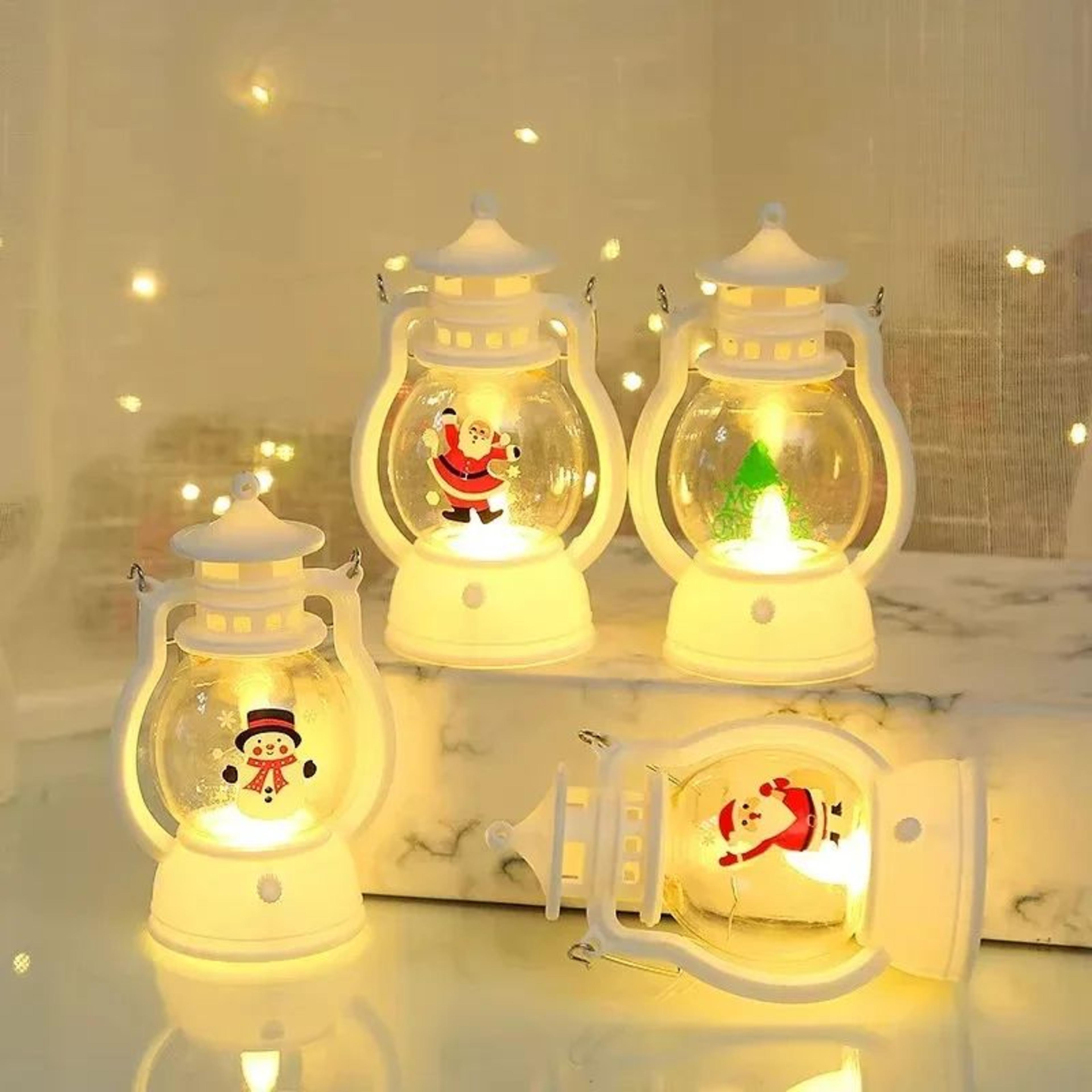 led santa christmas lantern ornament holiday decoration