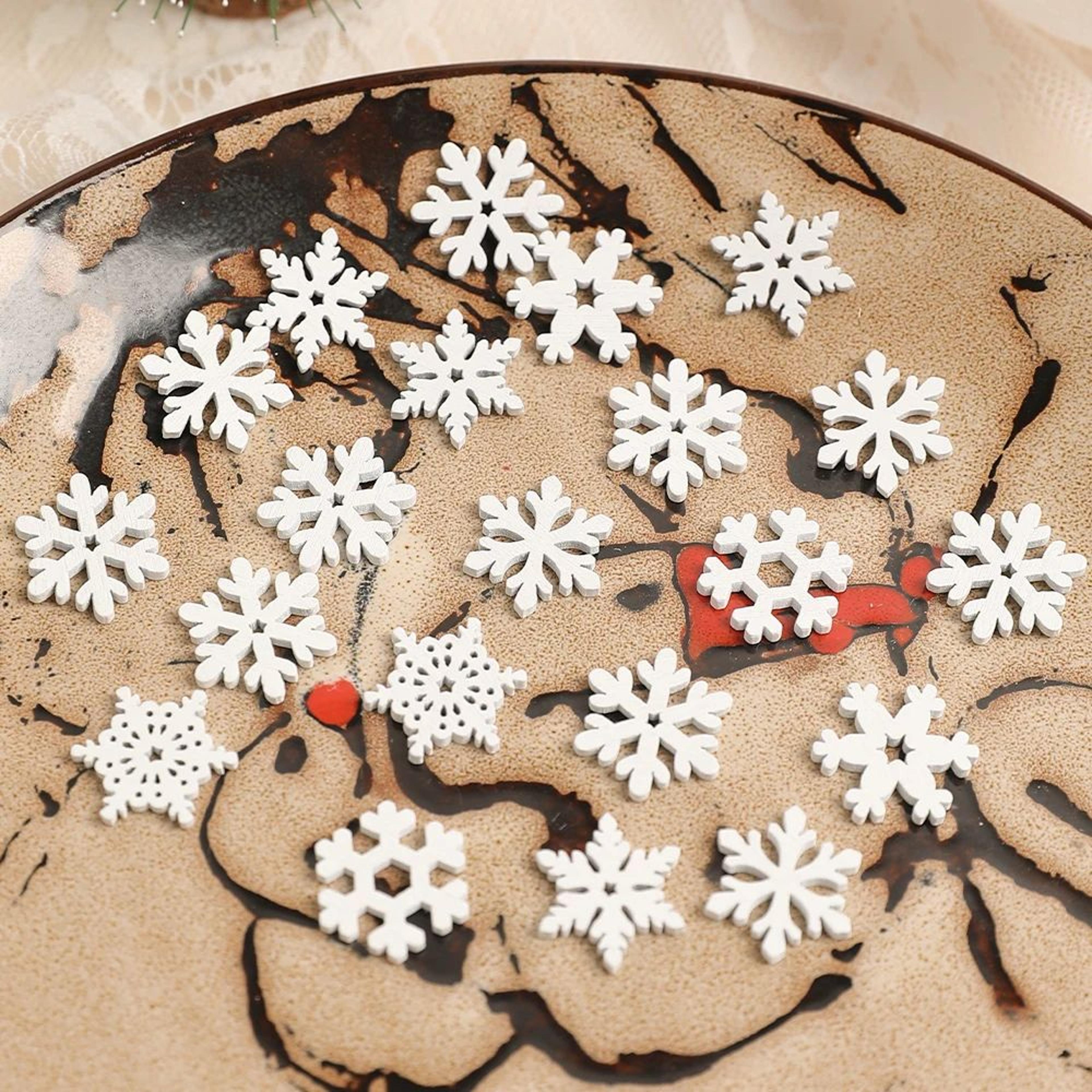 mini snowflake christmas decorations set 50pcs