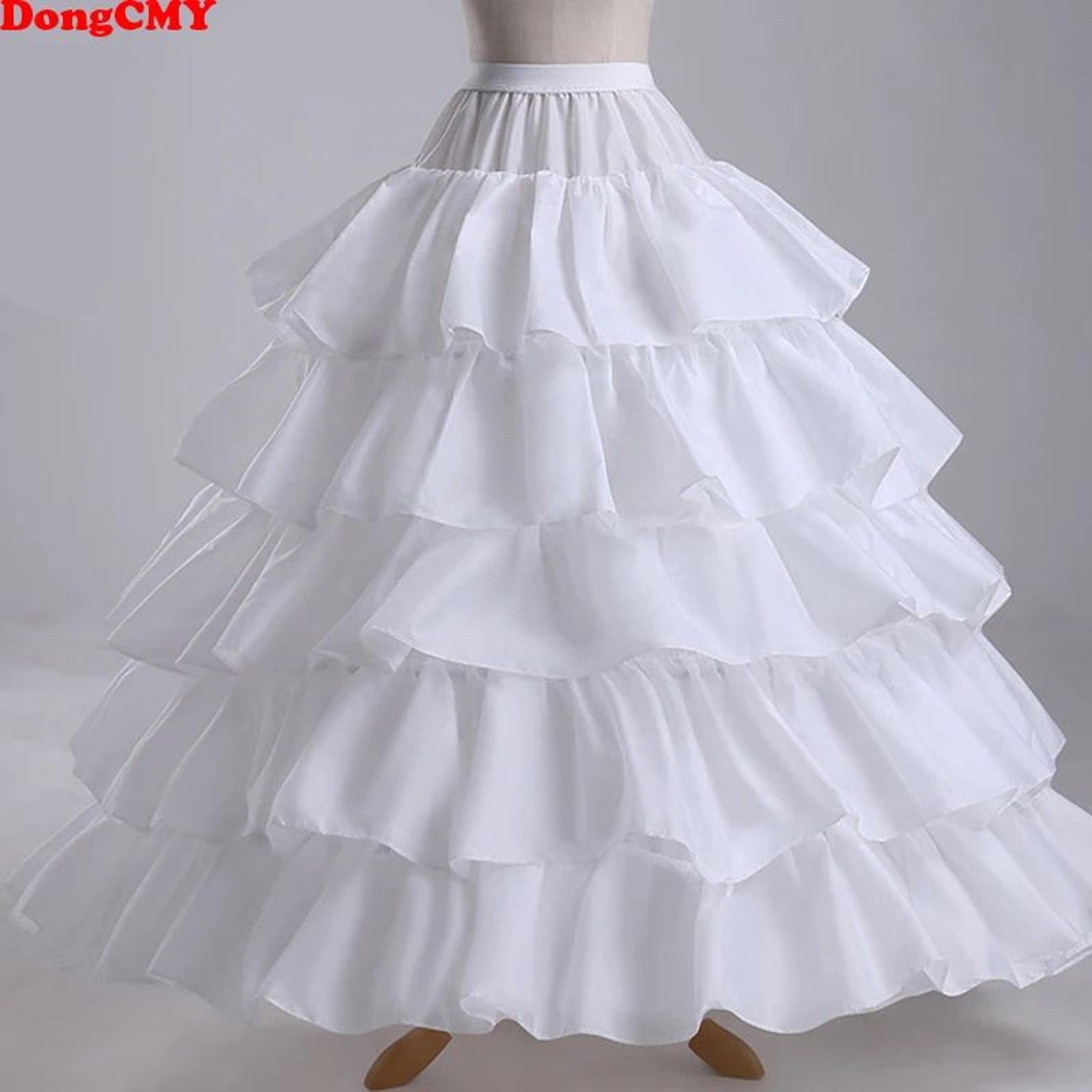 long 4 hoop petticoat crinoline underskirt for ball gown wedding dress
