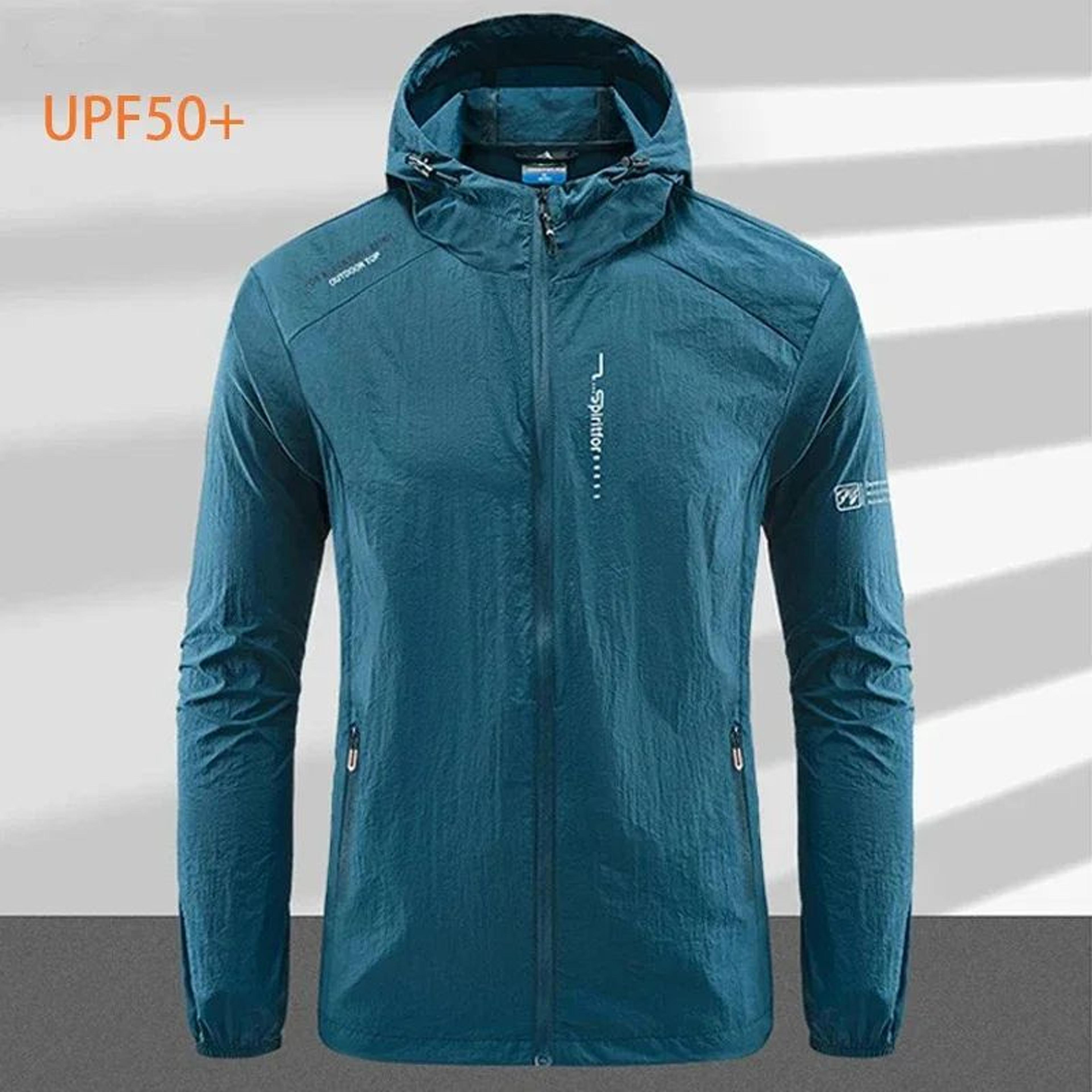 mens upf 50 uv protection windbreaker lightweight hooded sun jacket