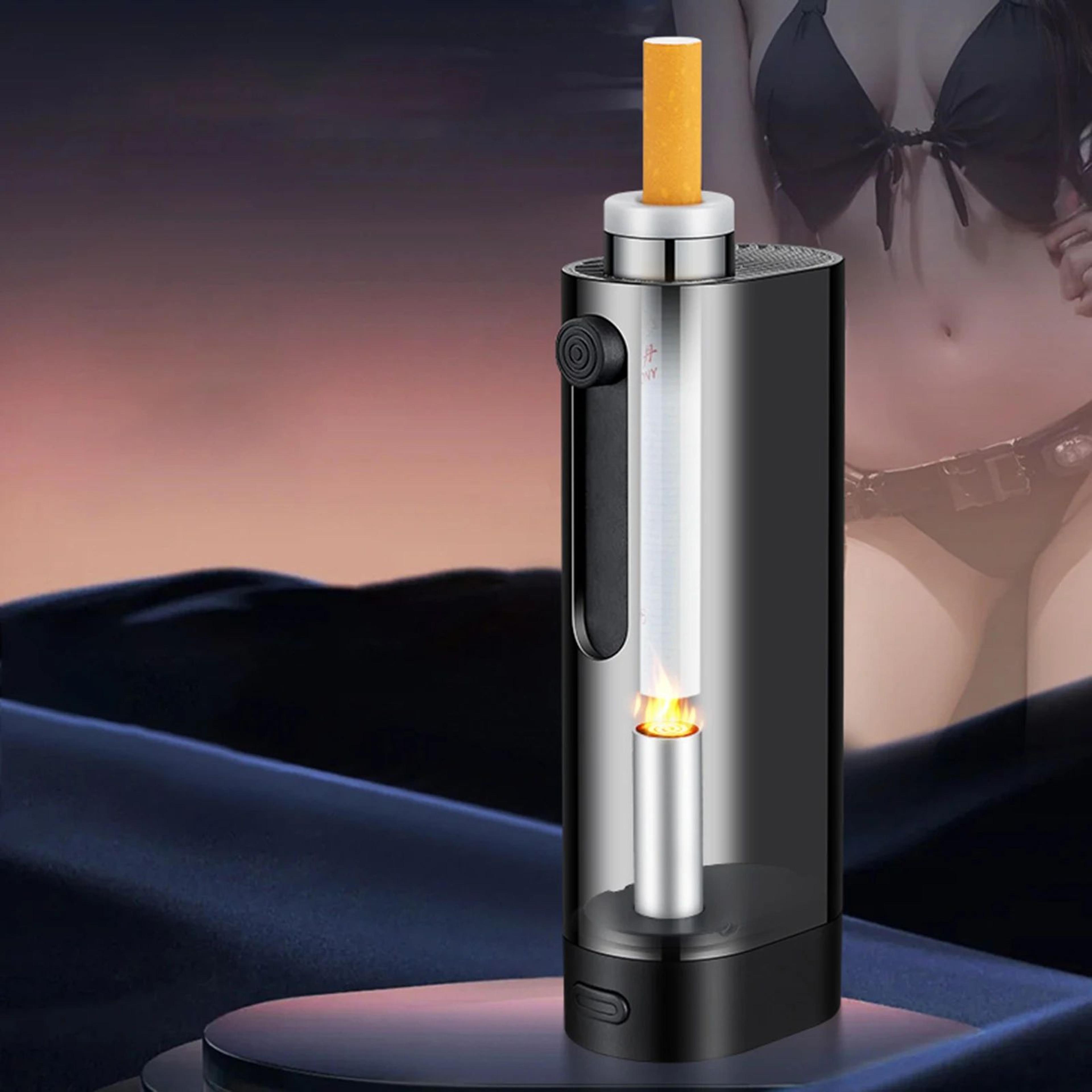 portable car ashtray with cigarette lighter