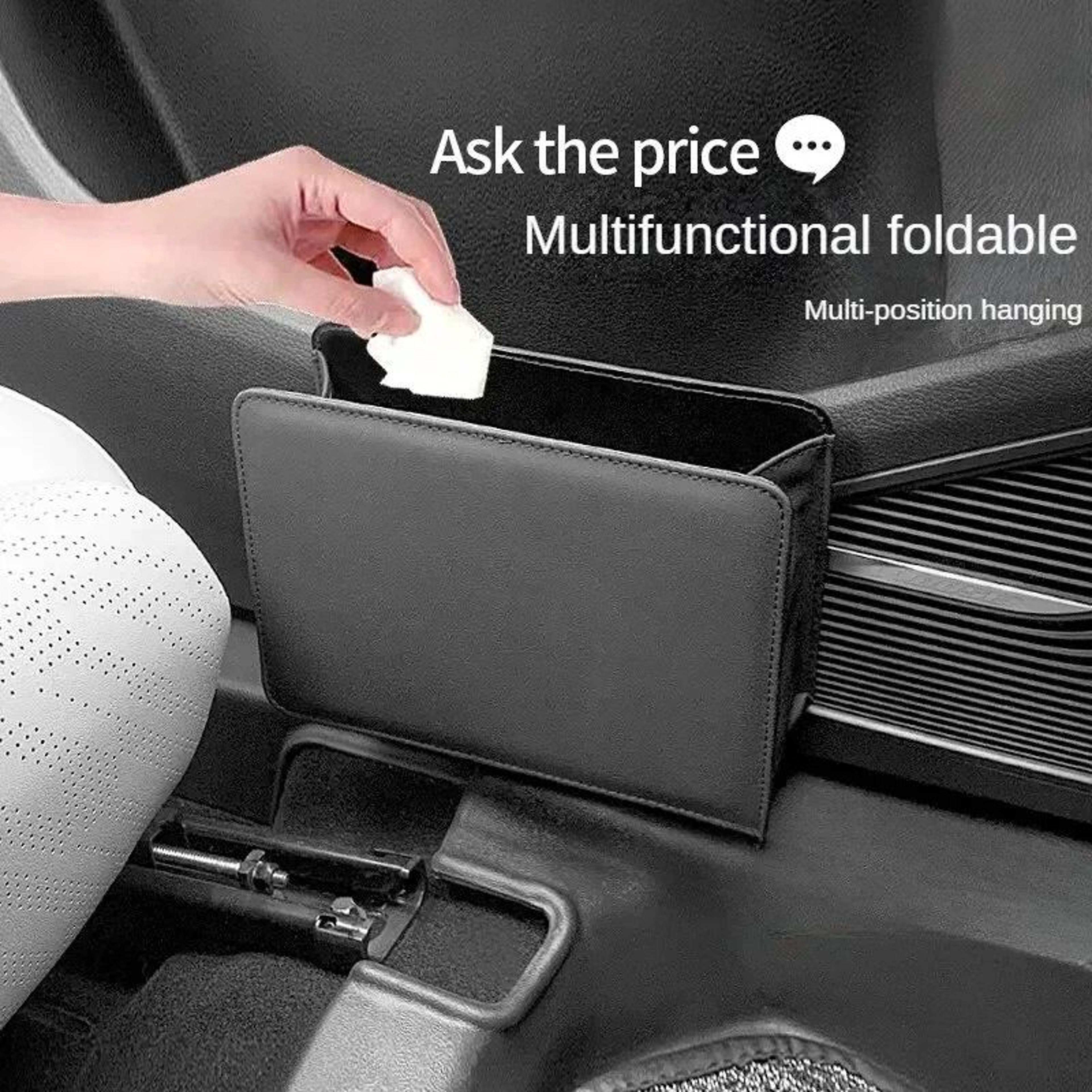 foldable car trash can door hanging storage box