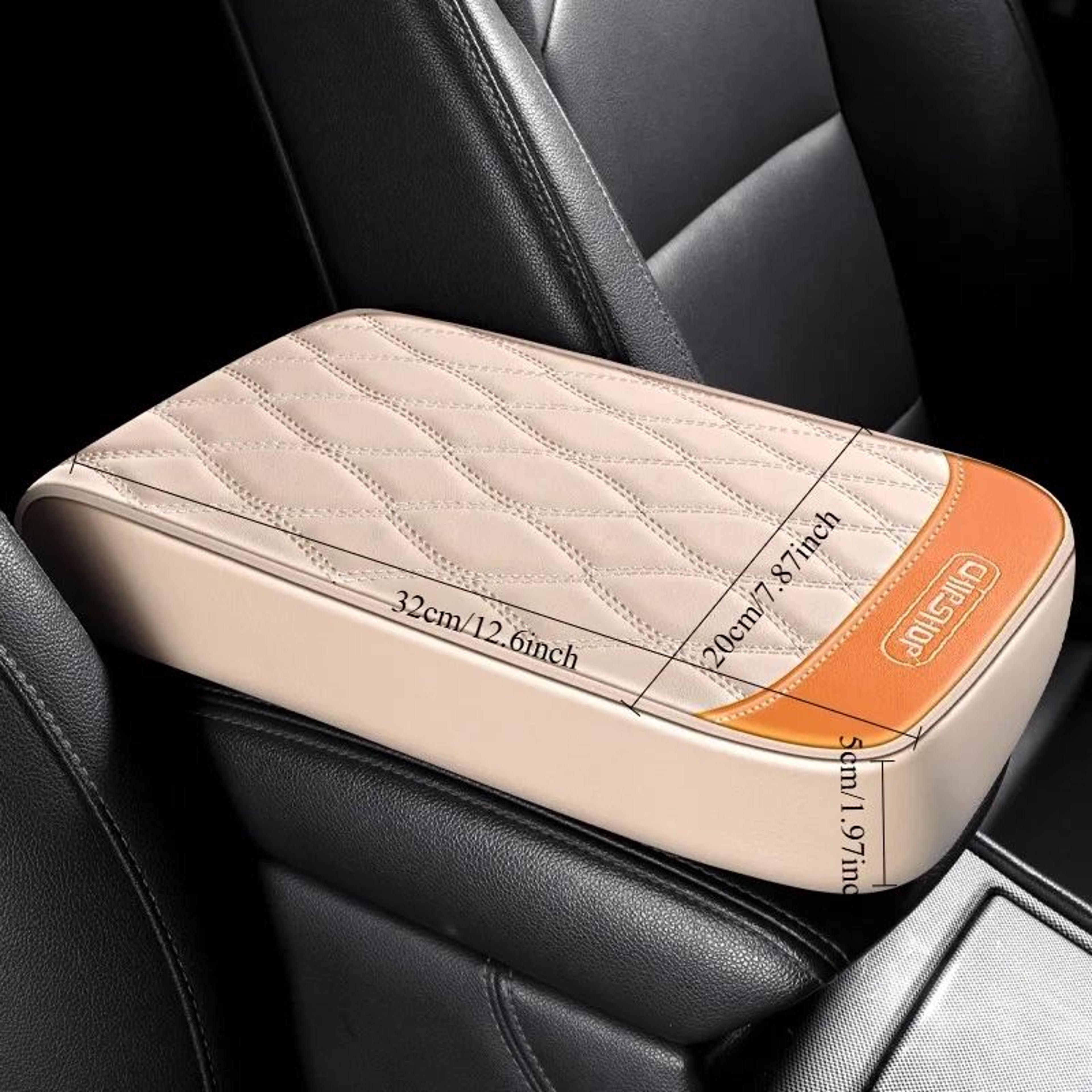universal leather car armrest heightening cushion pad