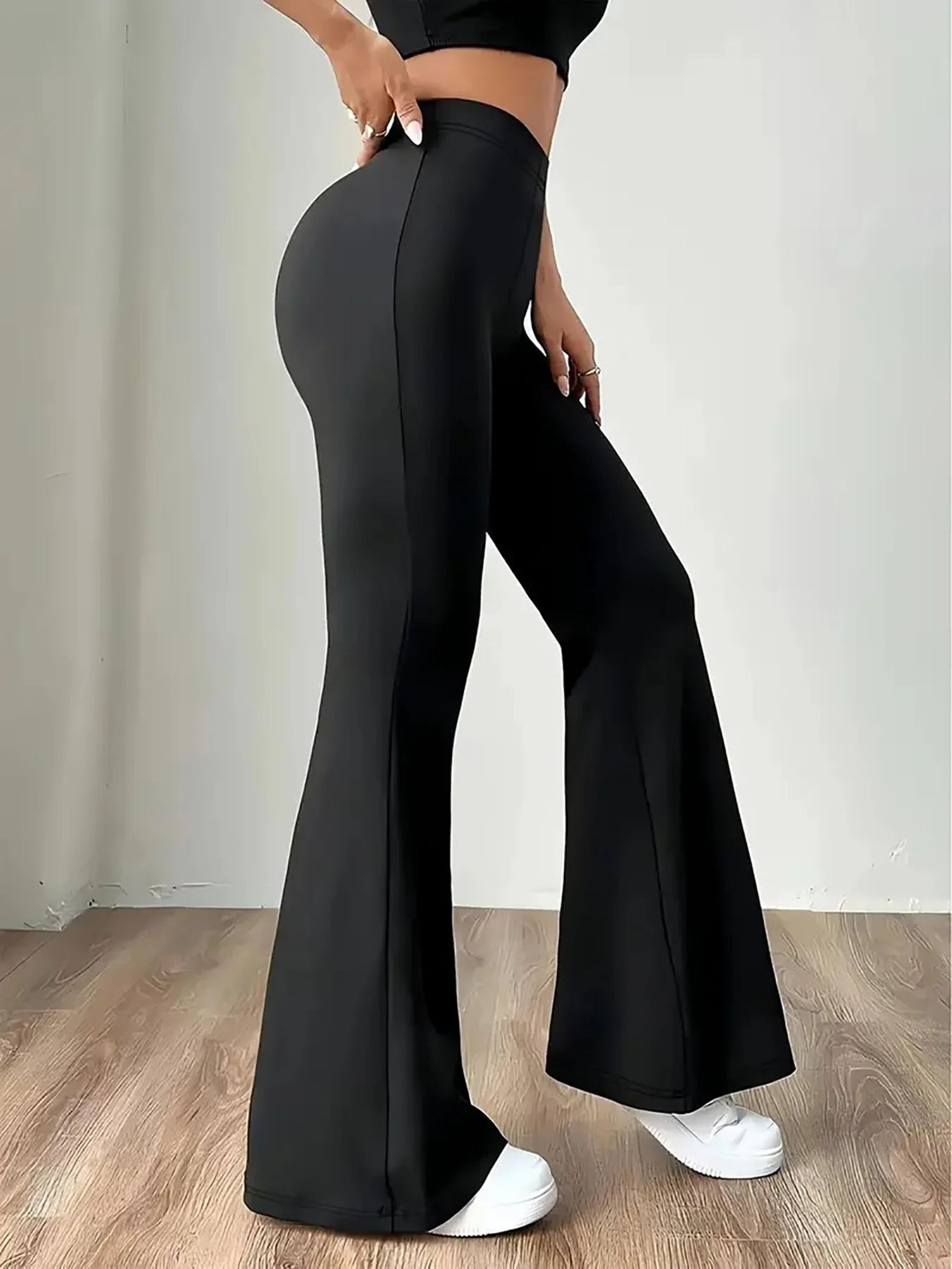 high waist bootcut yoga leggings tummy control workout pants