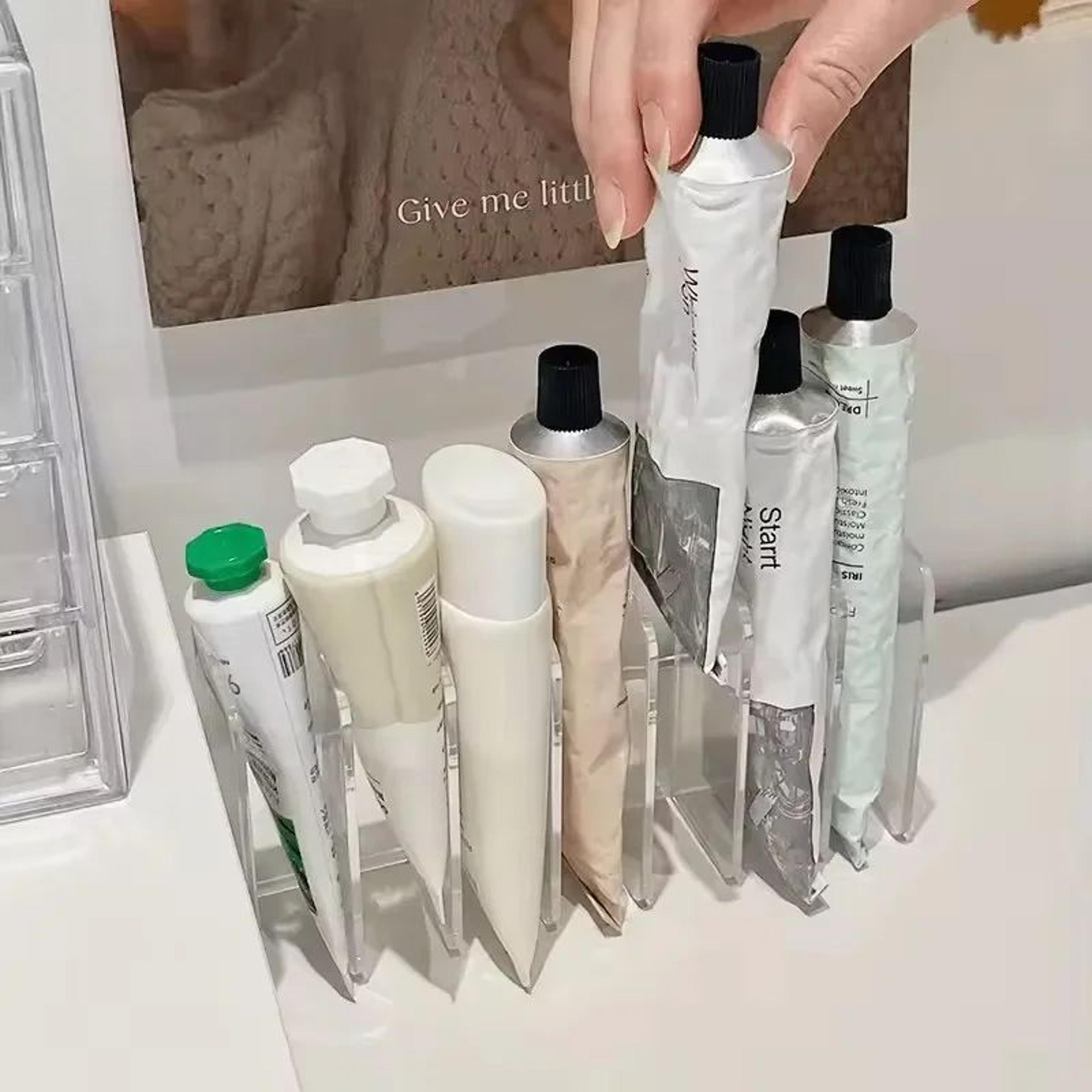 7 grid acrylic eyeshadow organizer cosmetic display tray