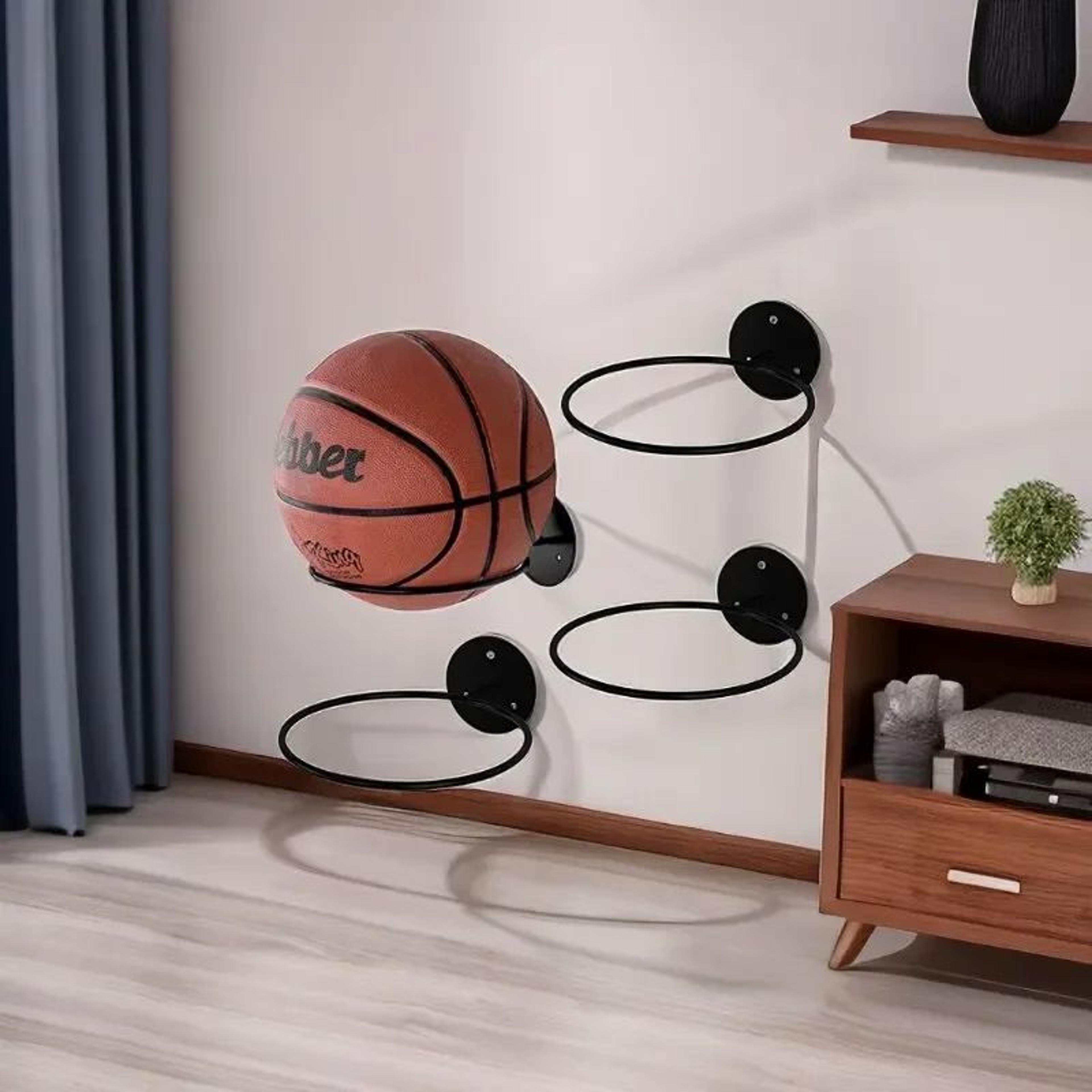 wall mounted sports ball storage rack iron holder