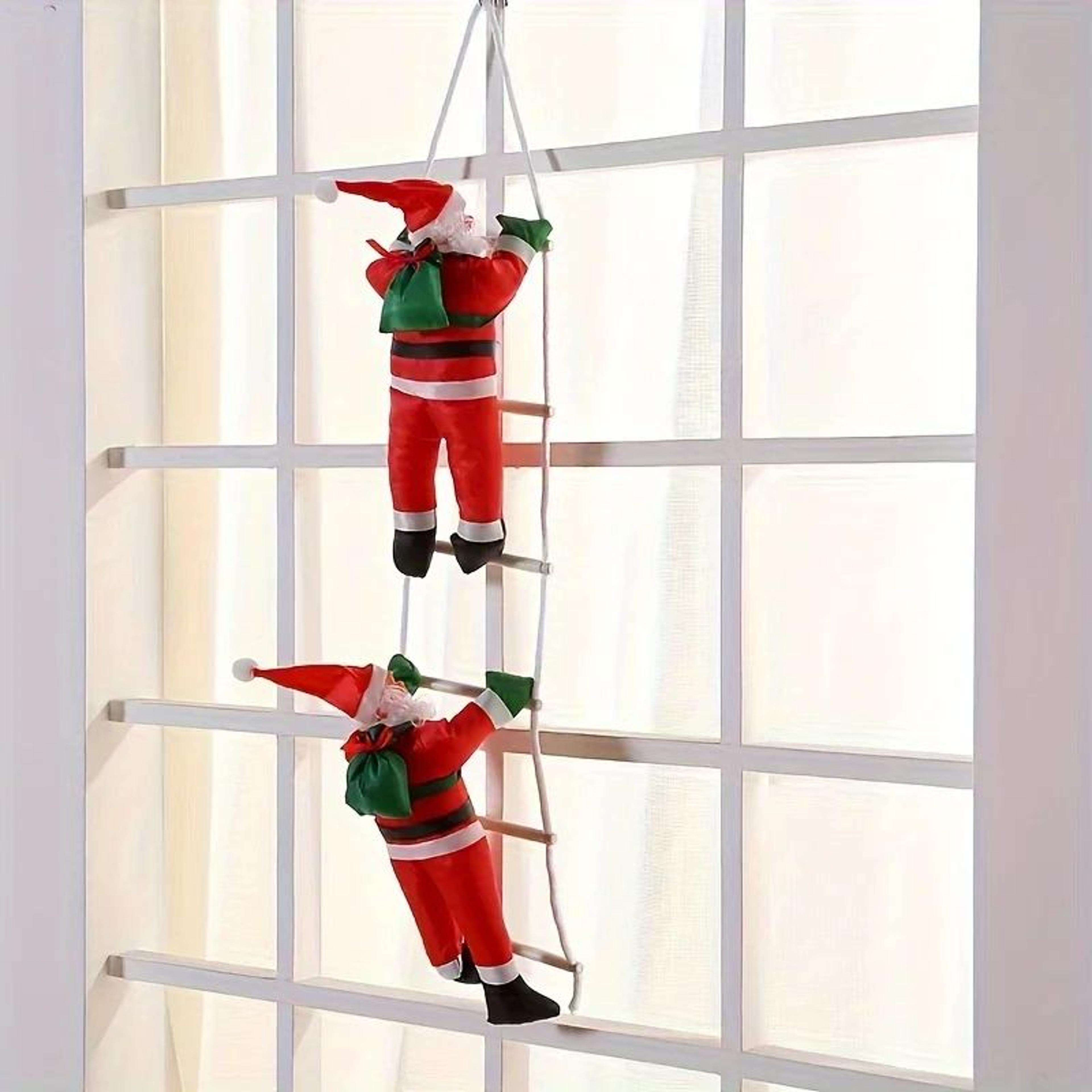 santa claus ladder wall decoration christmas hanging decor