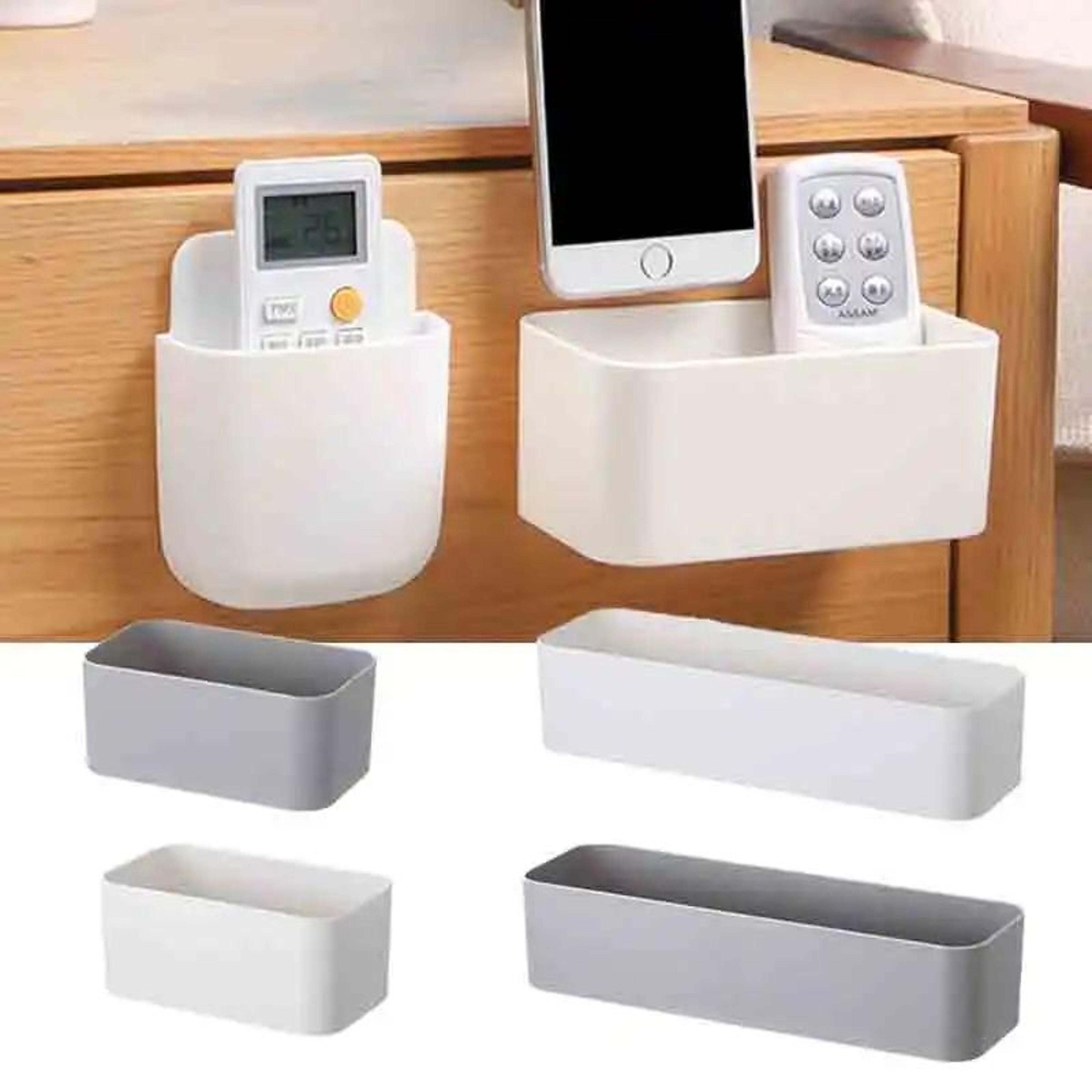 wall mounted cosmetic storage box adhesive organizer