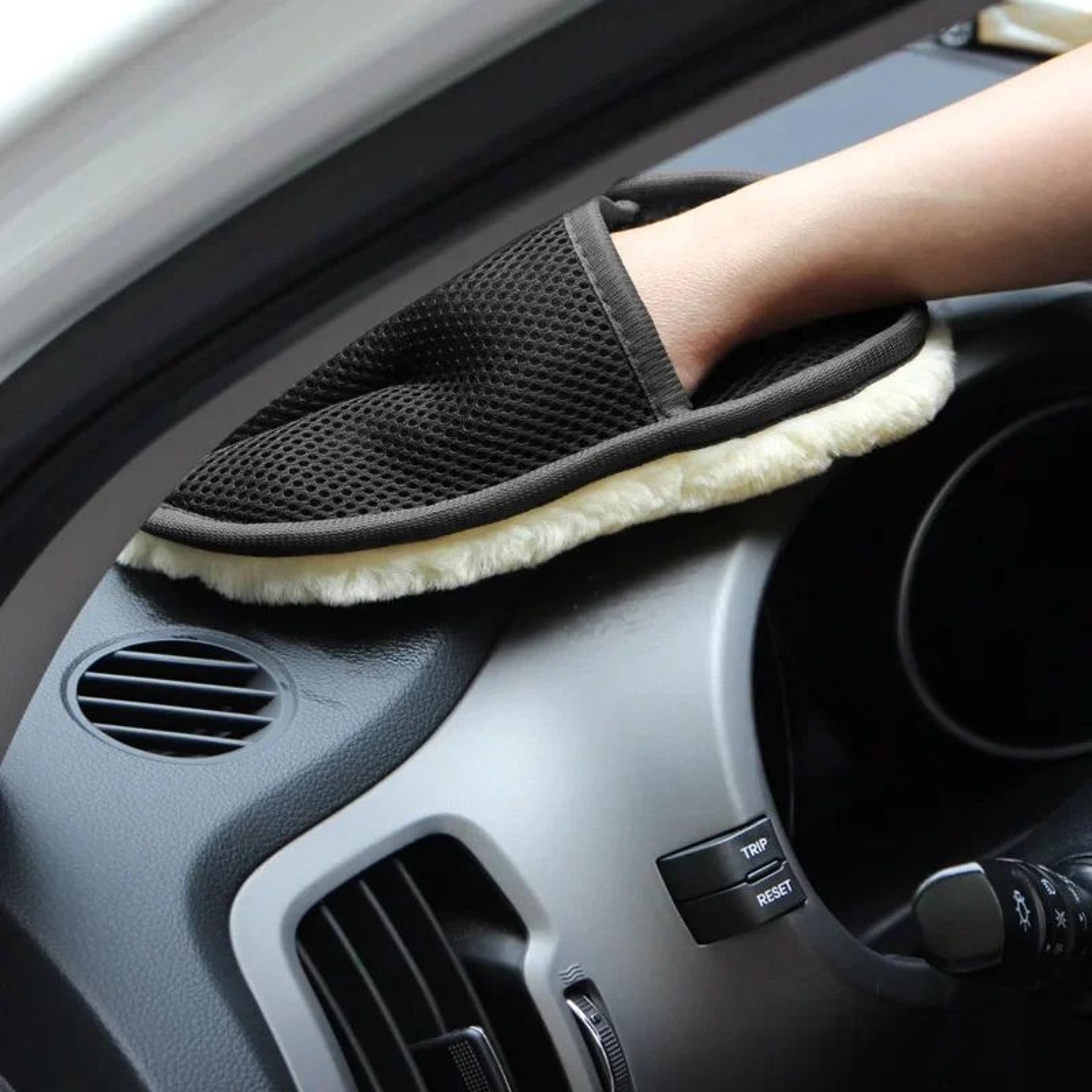 plush car washing gloves thick cleaning wash mitt
