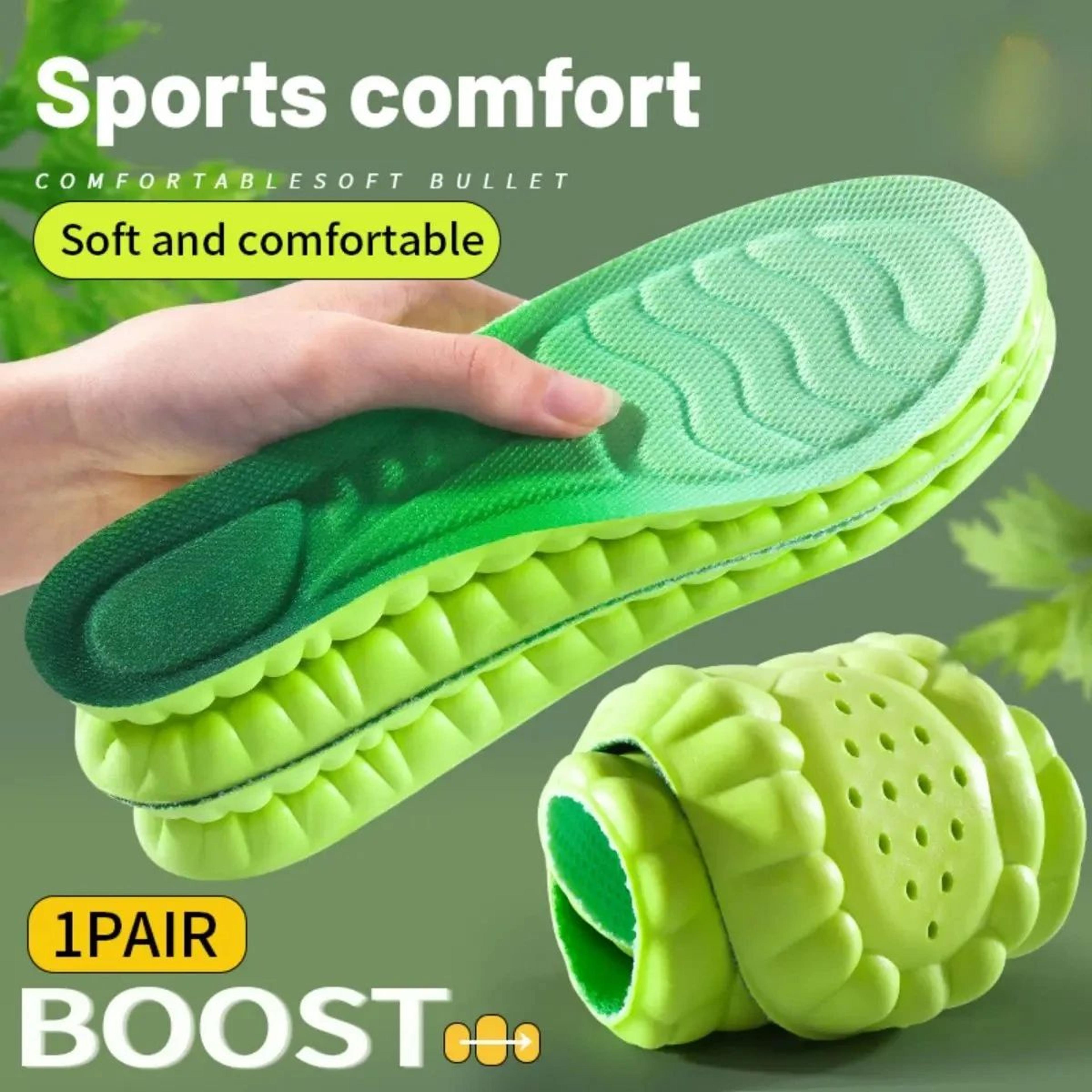 sport insoles cushion pu shock absorbing breathable inserts