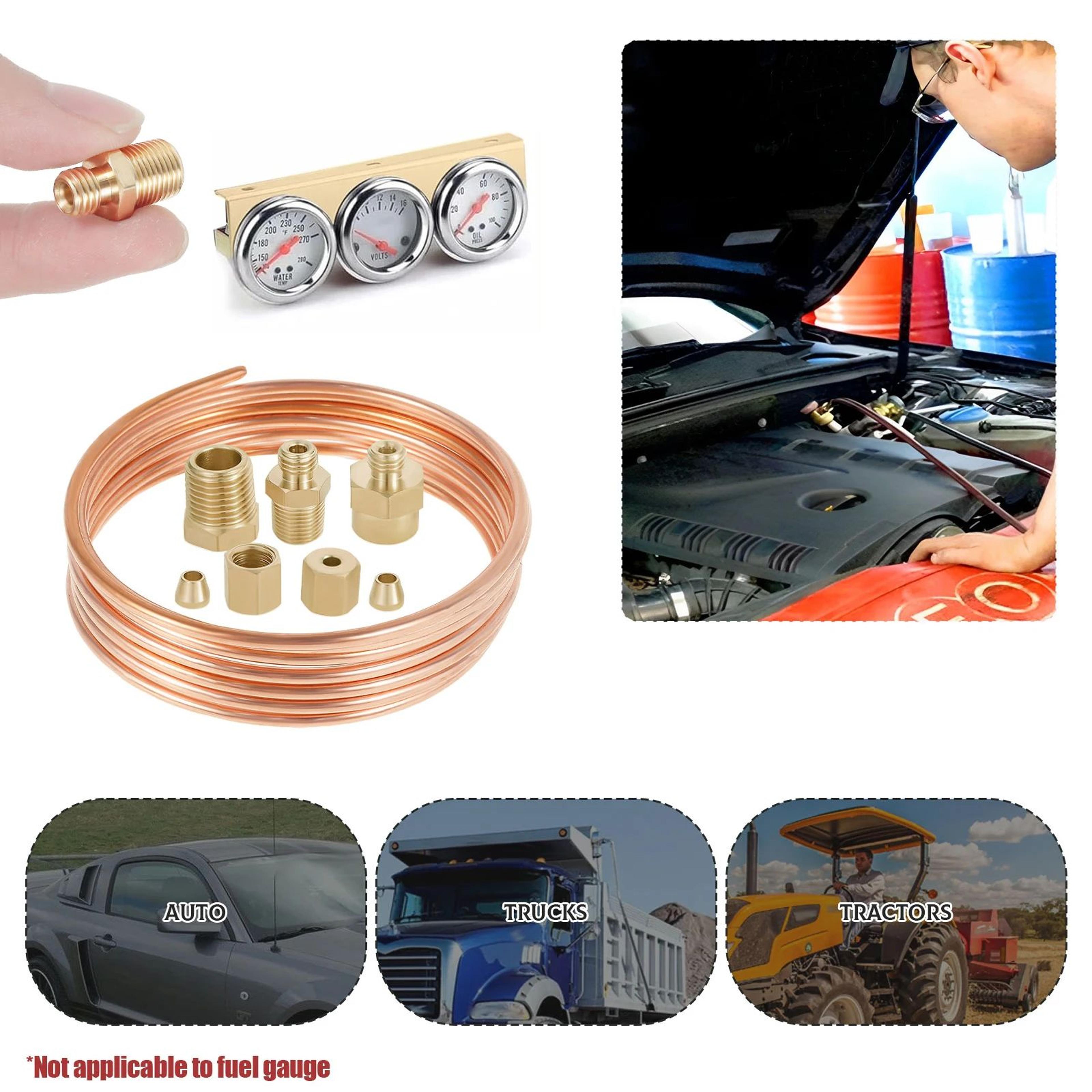 oil pressure gauge tubing kit 72 inch copper line set