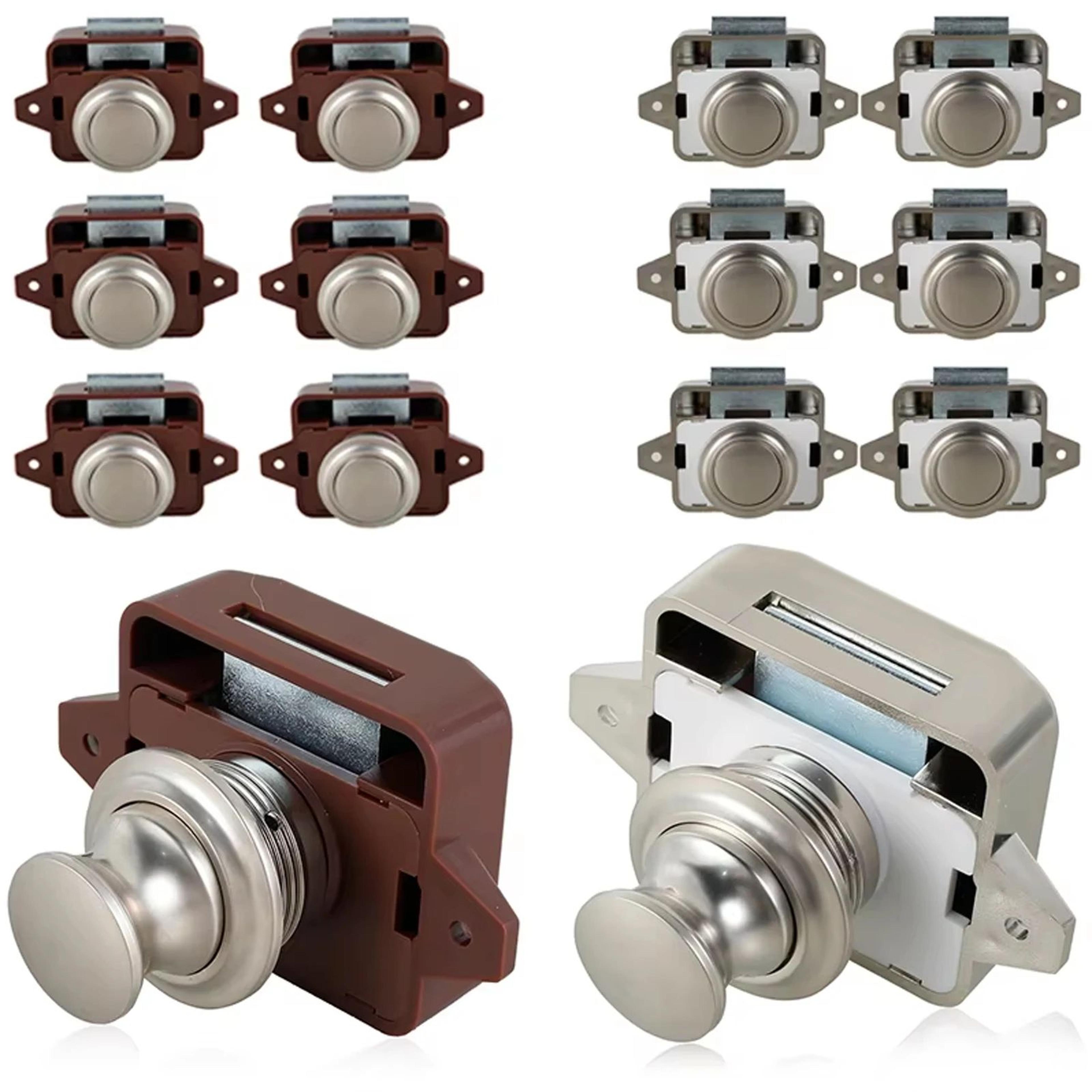 10pcs push button cabinet latch keyless cupboard door lock