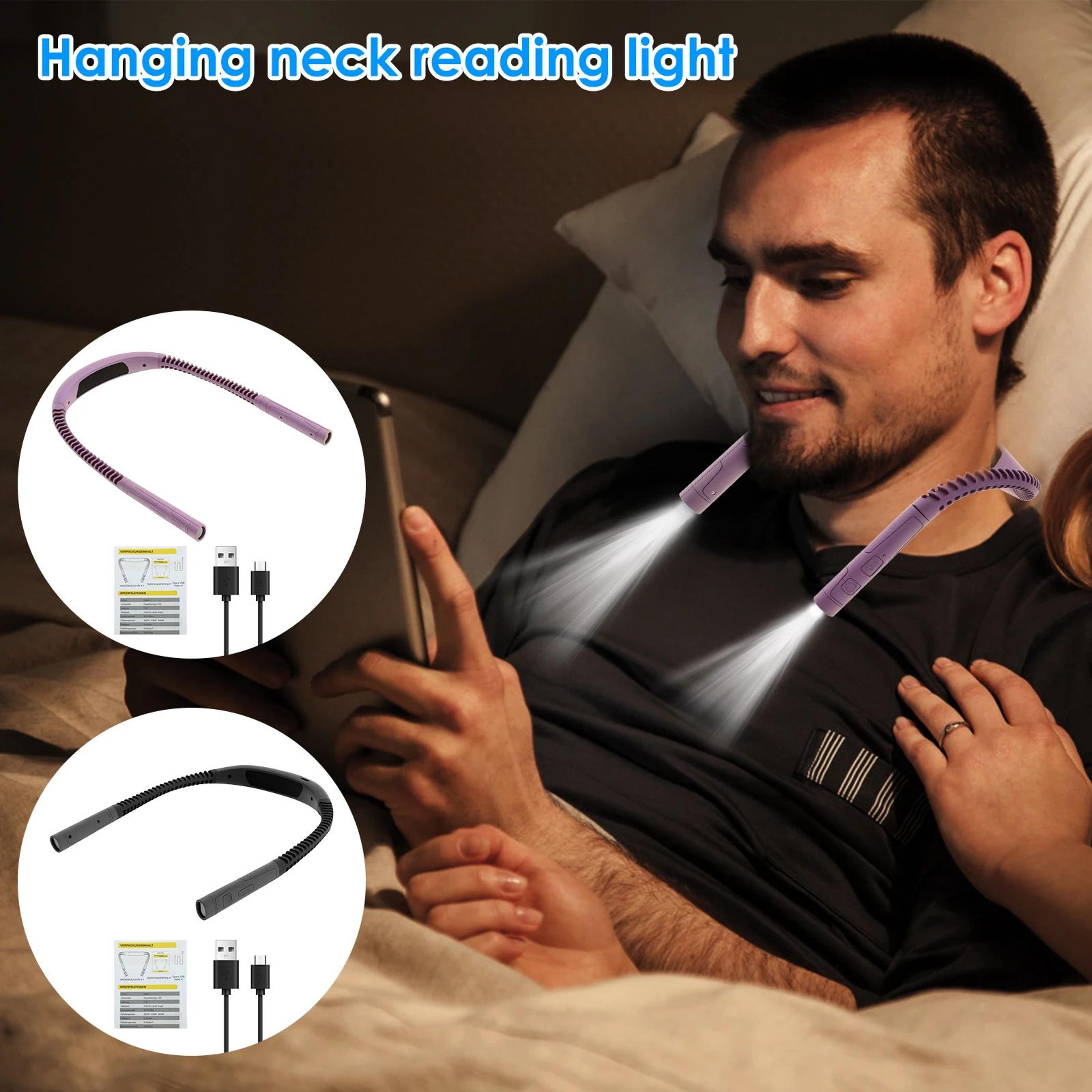 led neck reading light rechargeable bendable book light