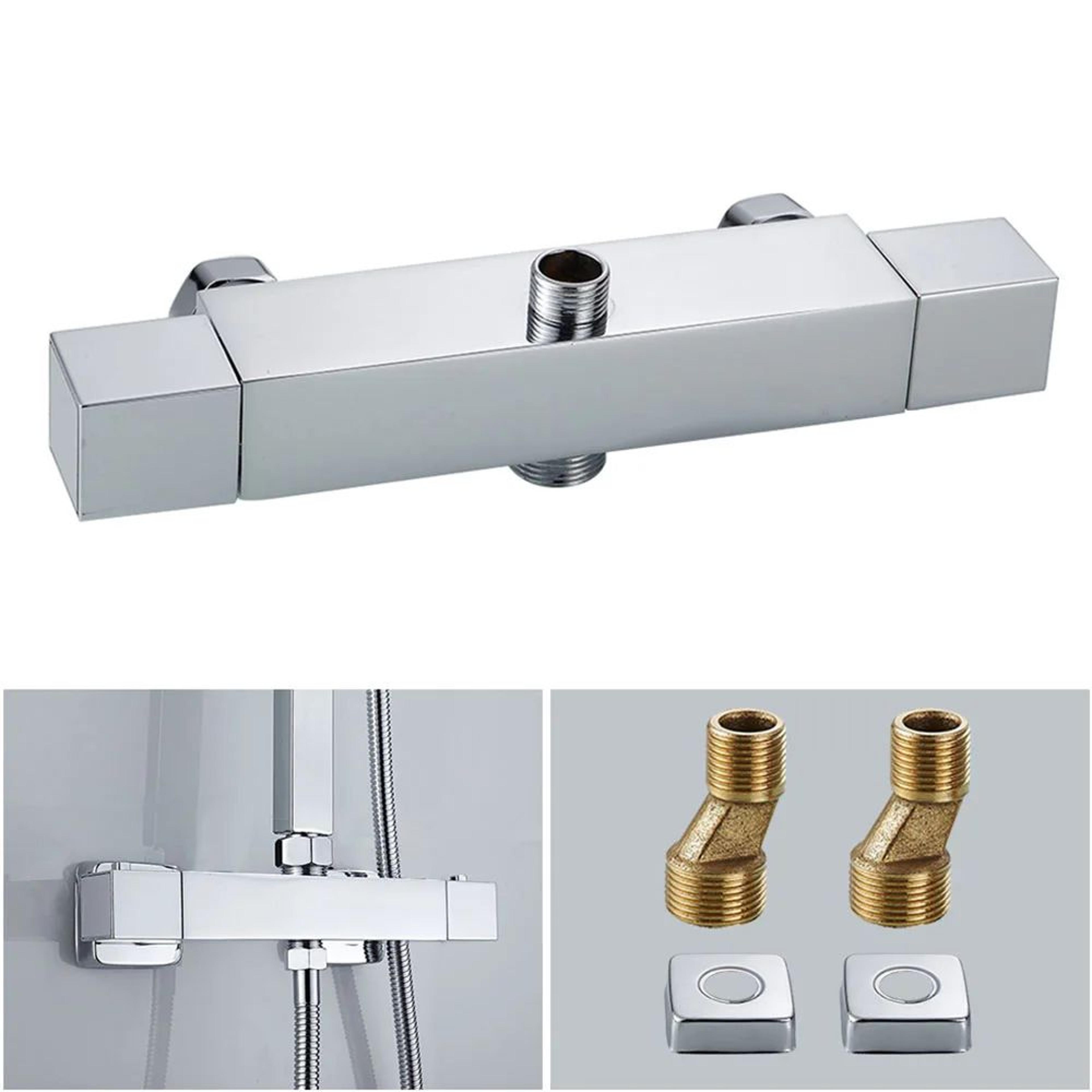 wall mounted thermostatic shower faucet stainless steel hot cold mixer