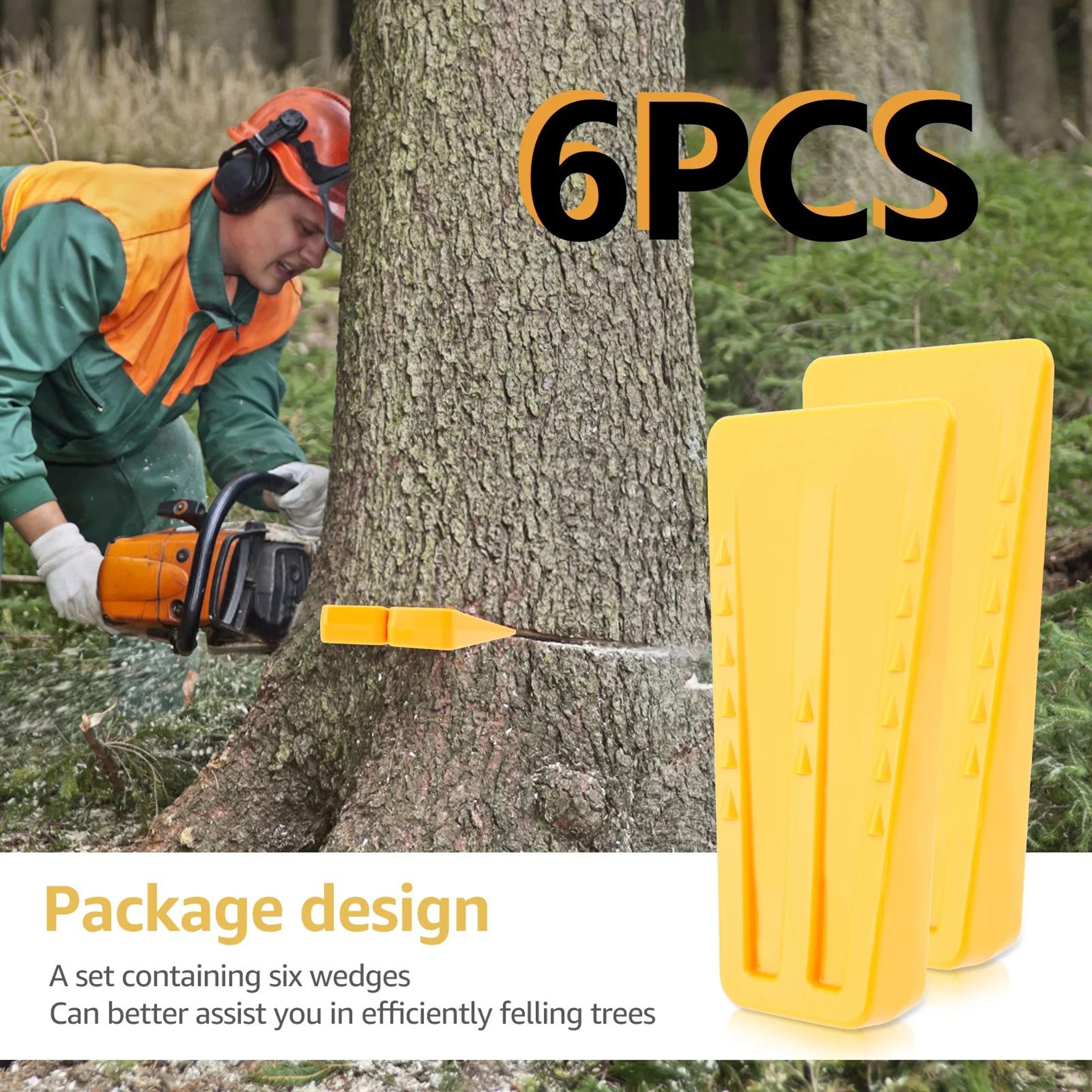 6pcs chainsaw felling wedges plastic tree cutting safety wedges
