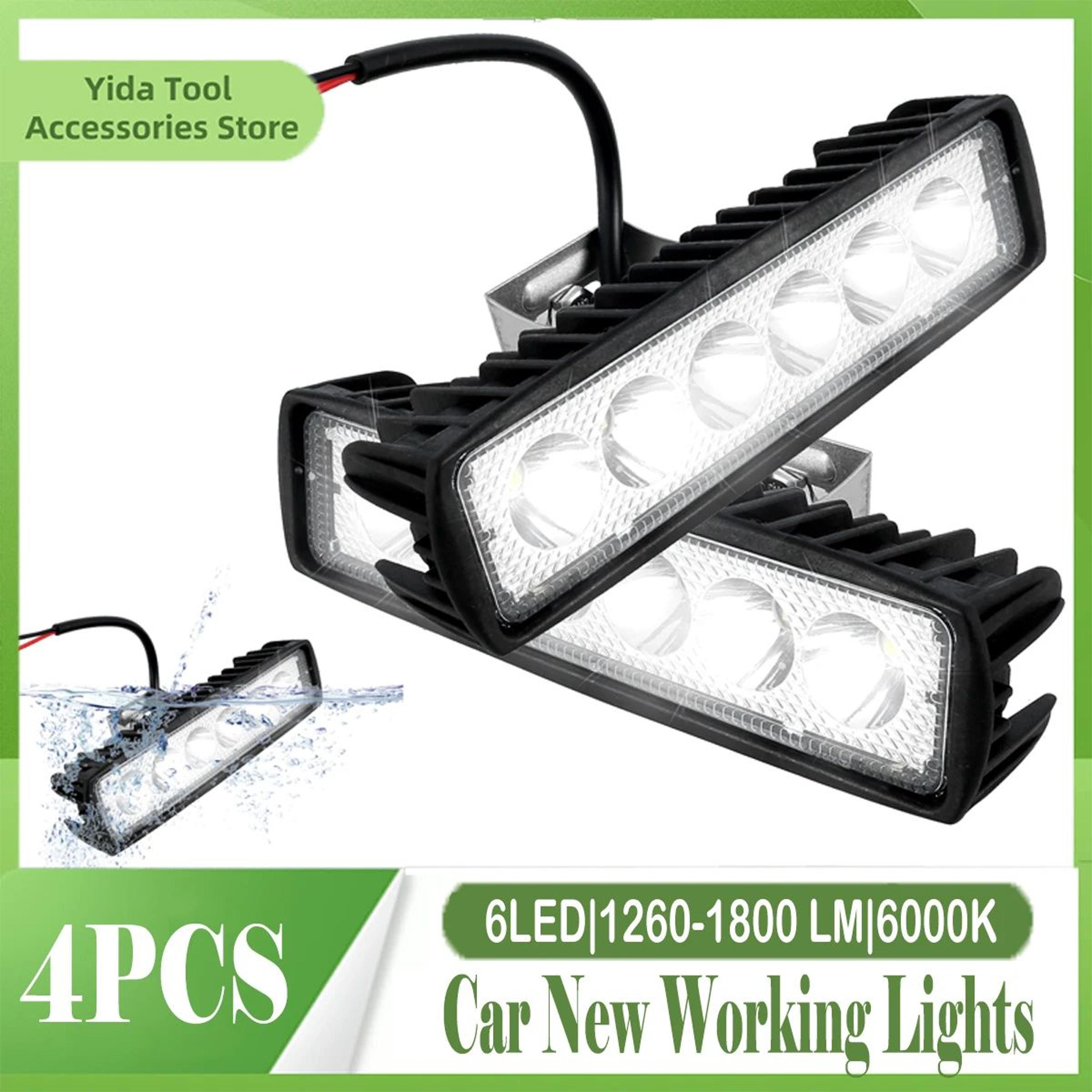 led work light bar 6000k waterproof off road flood spot light