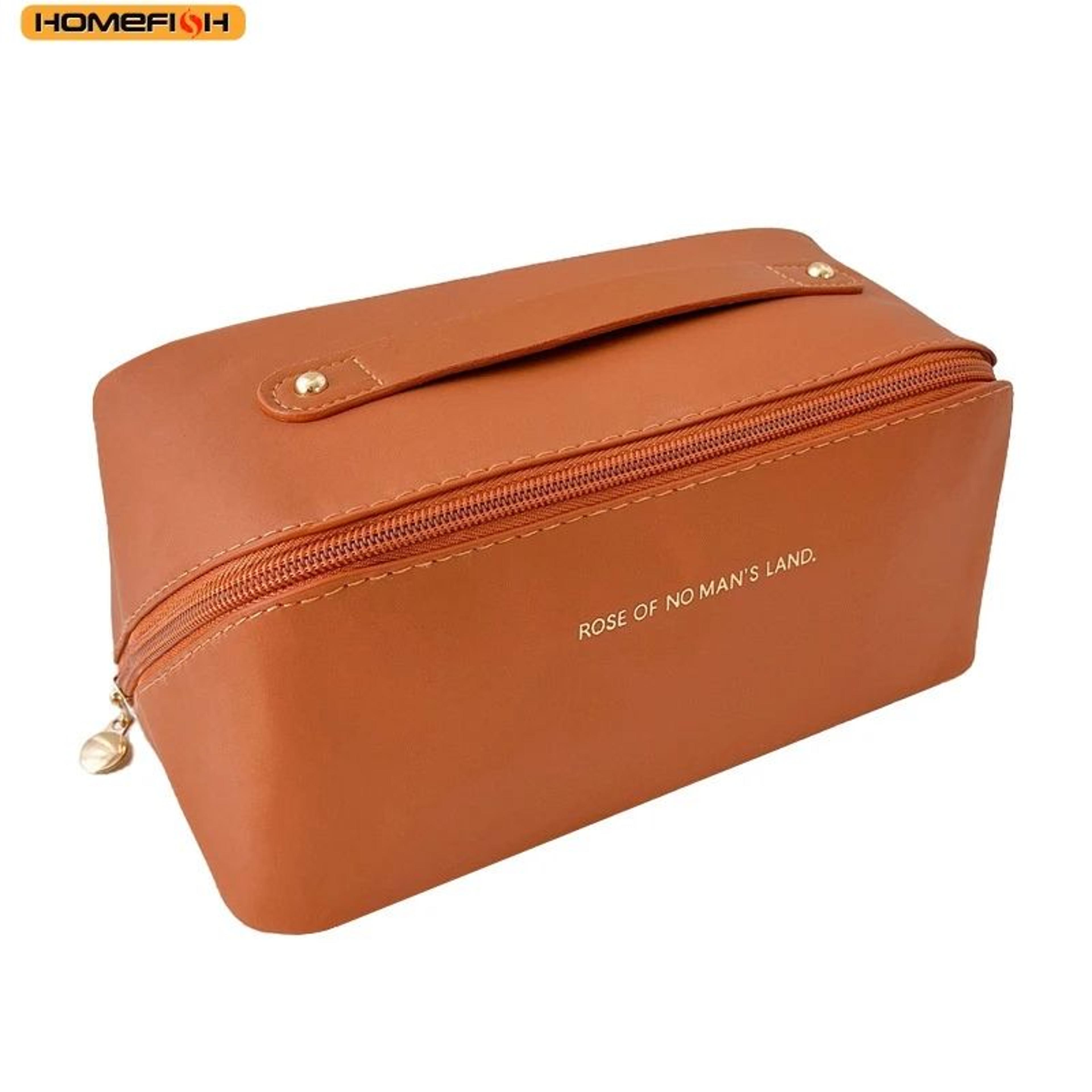 luxury makeup organizer travel cosmetic bag waterproof zipper storage case