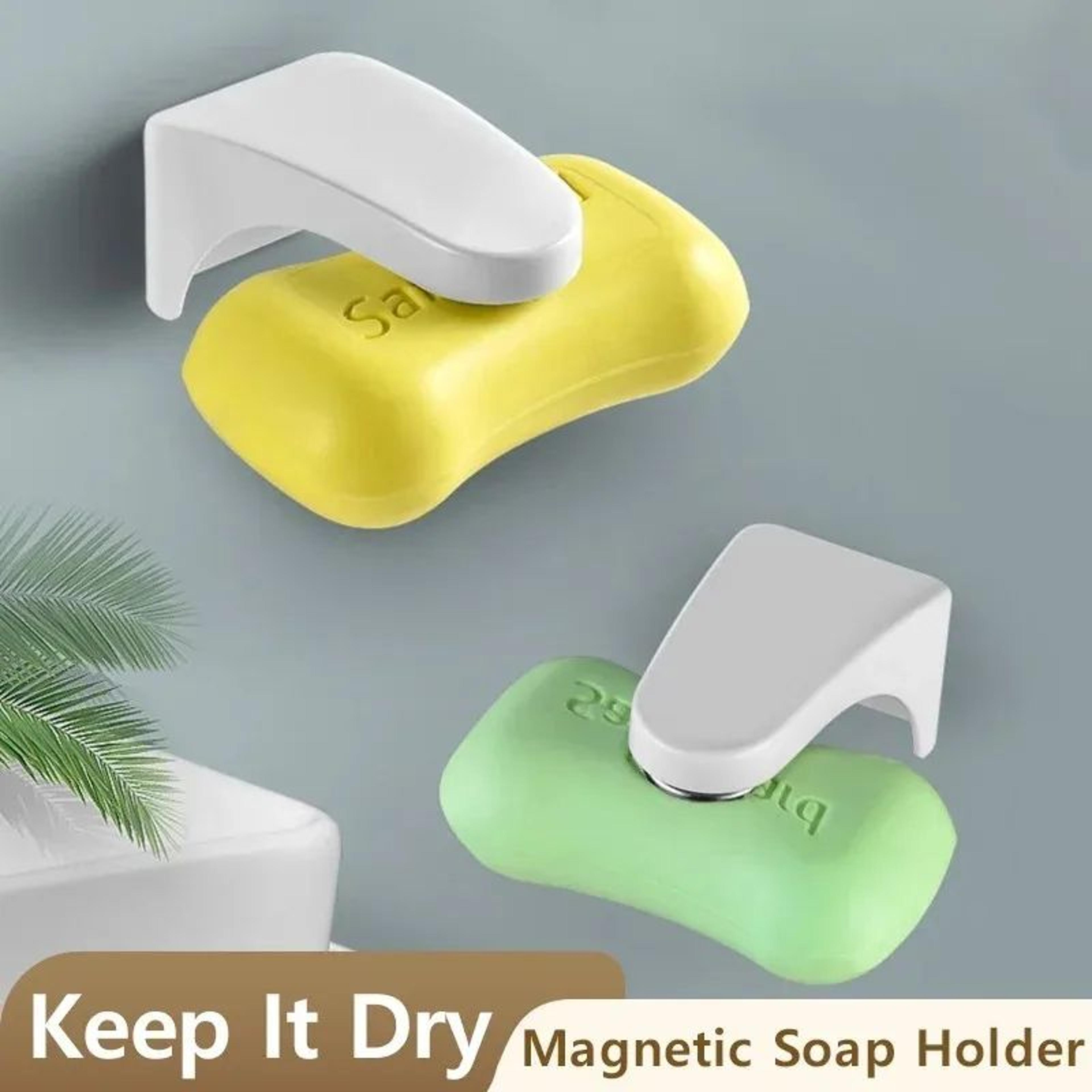 magnetic soap holder wall mounted punch free drain soap box