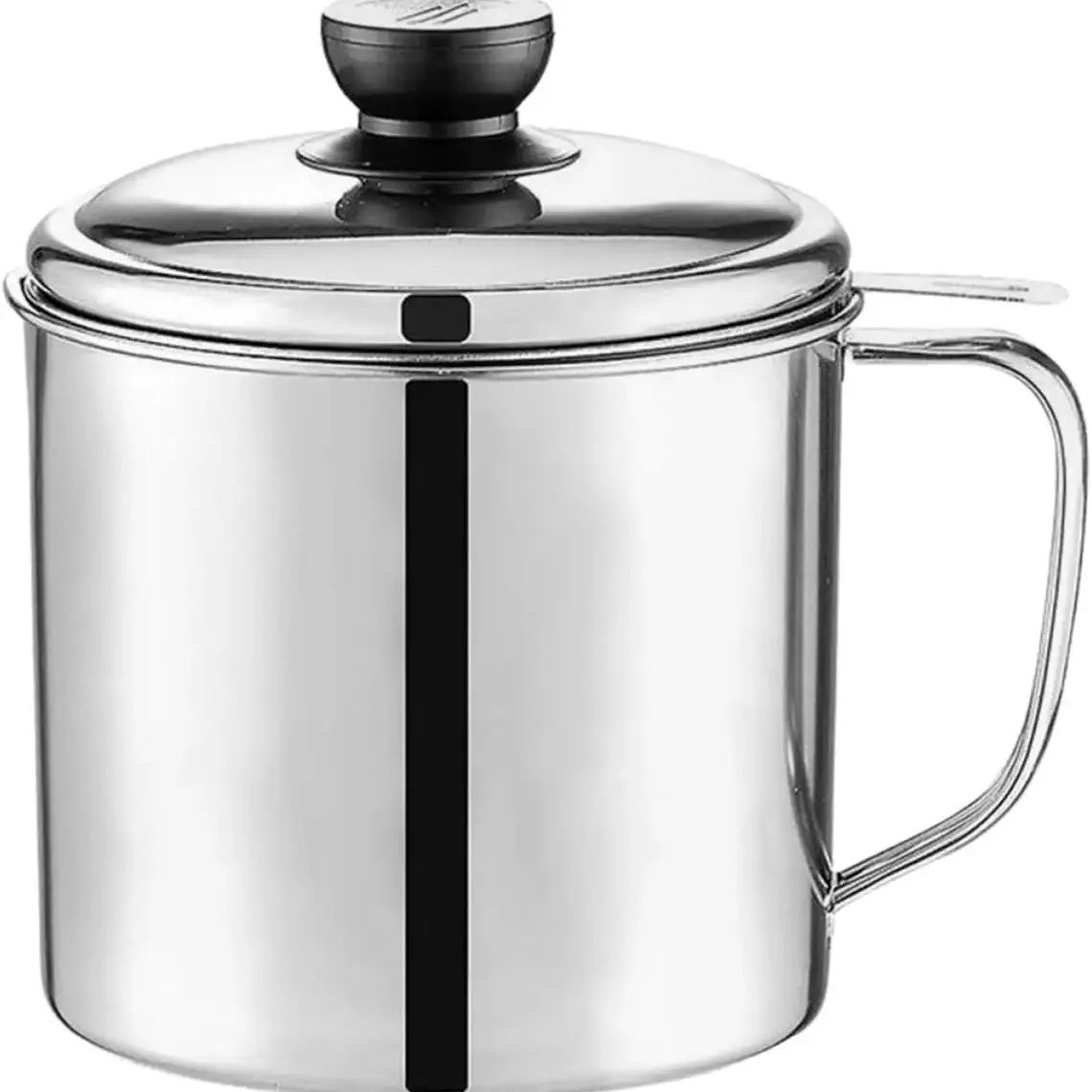 bacon grease container with strainer kitchen oil storage can