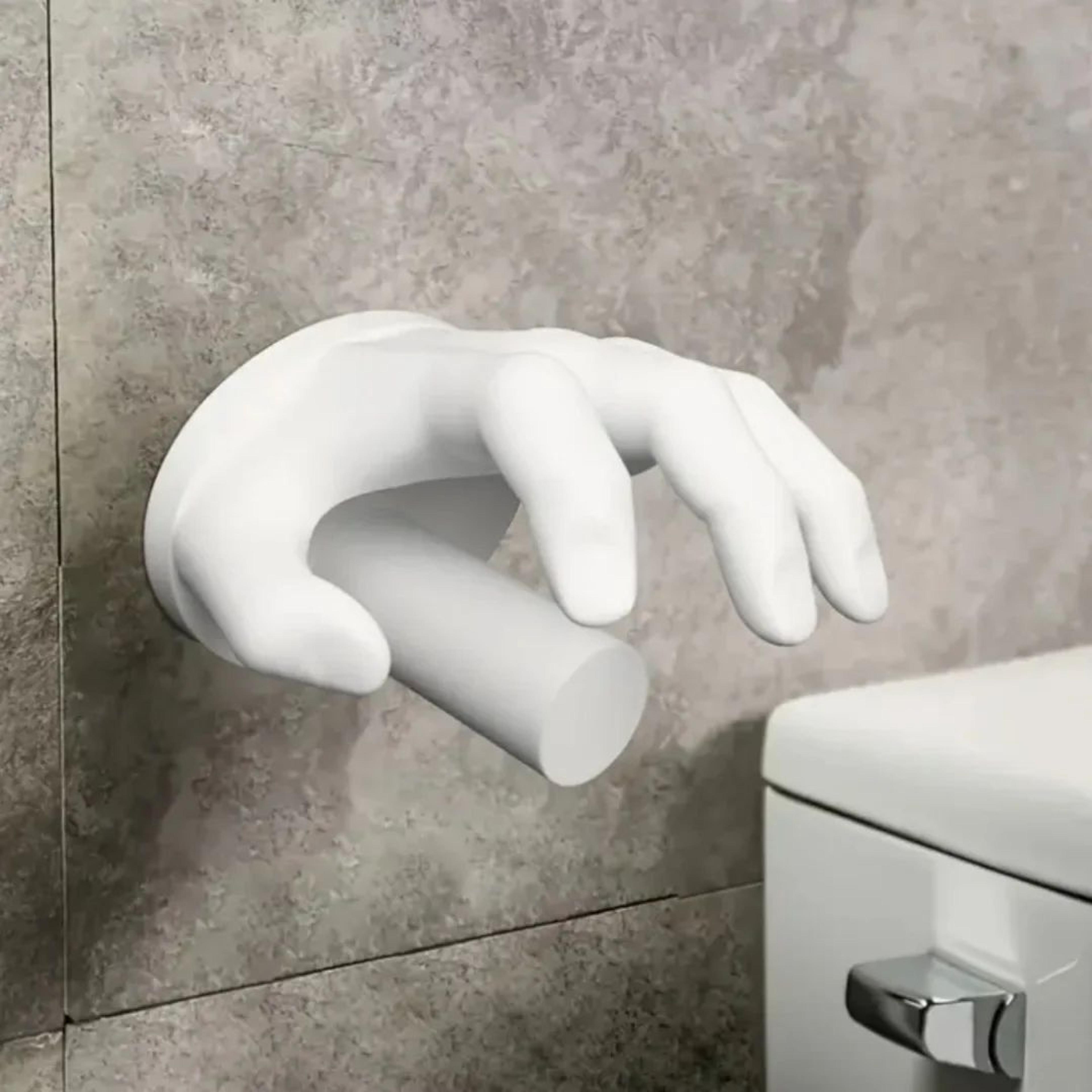 white gothic witch hand toilet paper holder decorative box