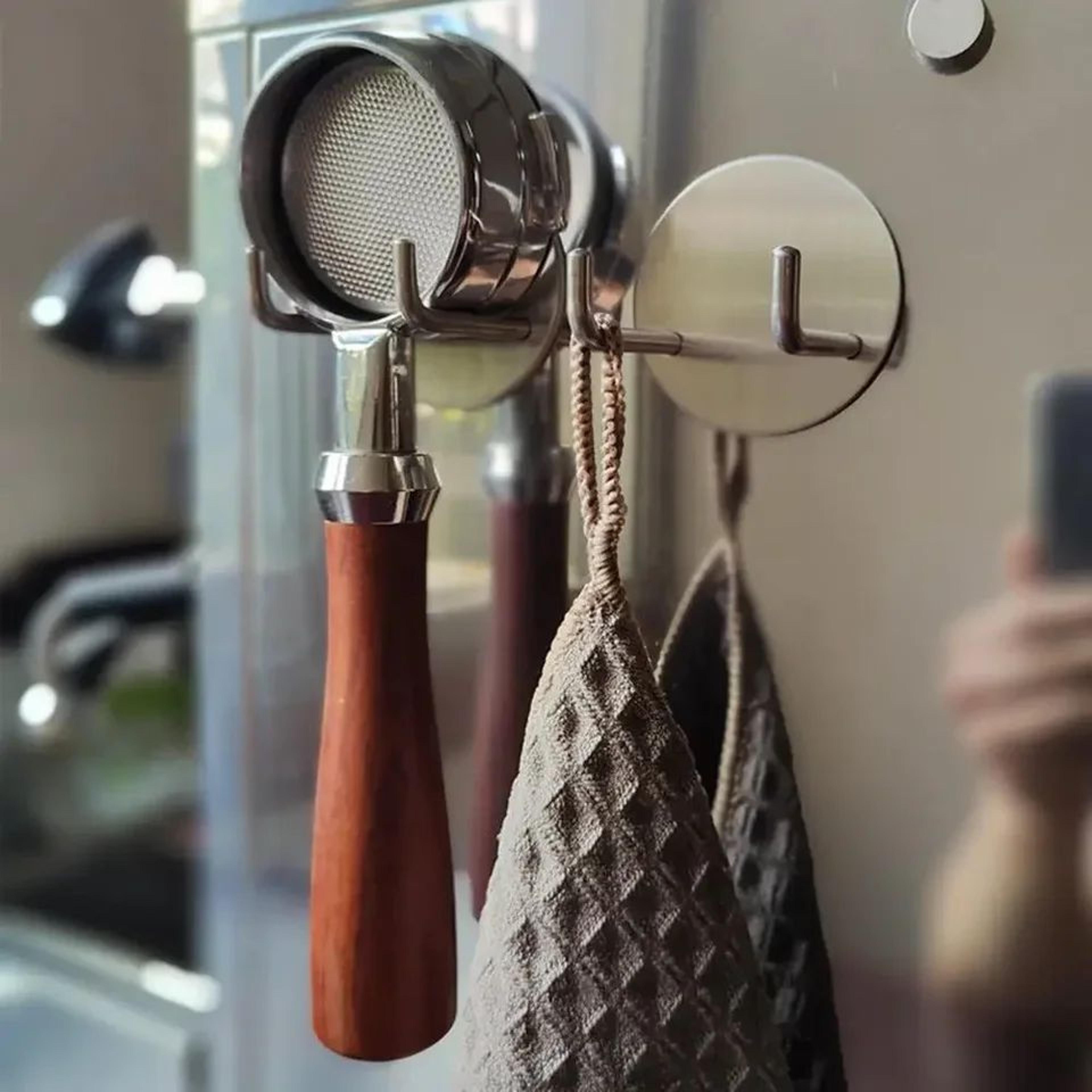 stainless steel portafilter wall rack coffee holder