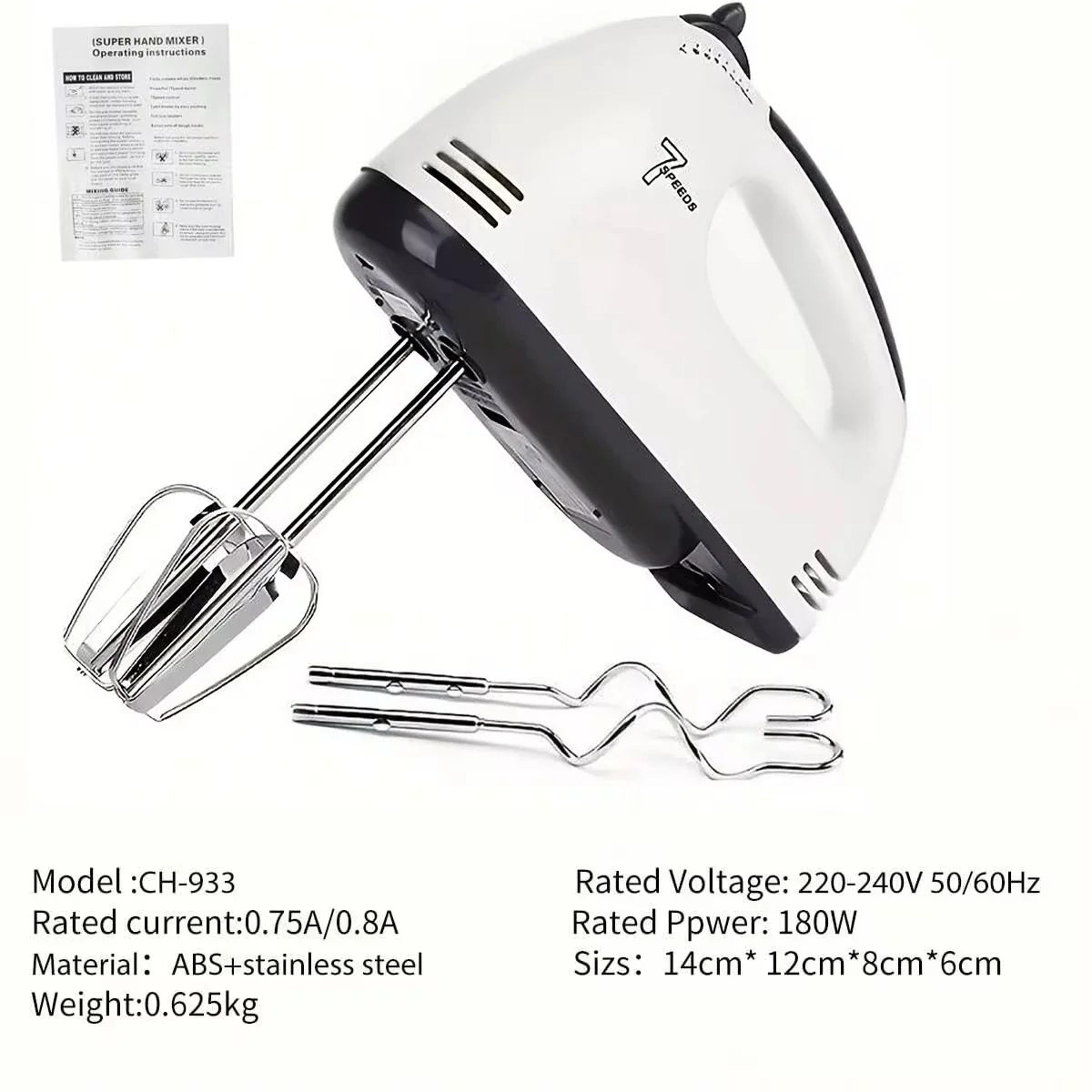 7 speed electric handheld egg beater mixer