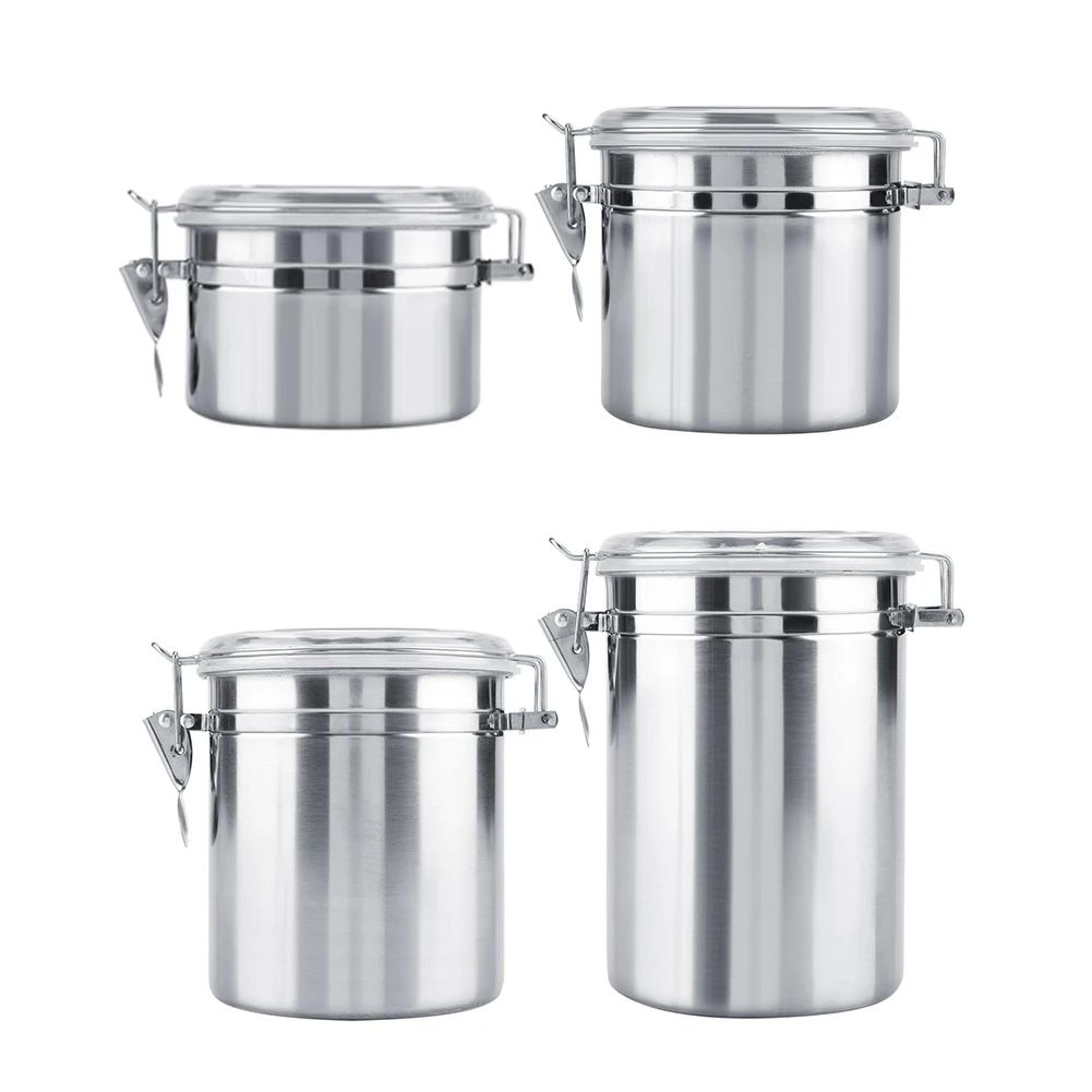 stainless steel vacuum sealed coffee storage container