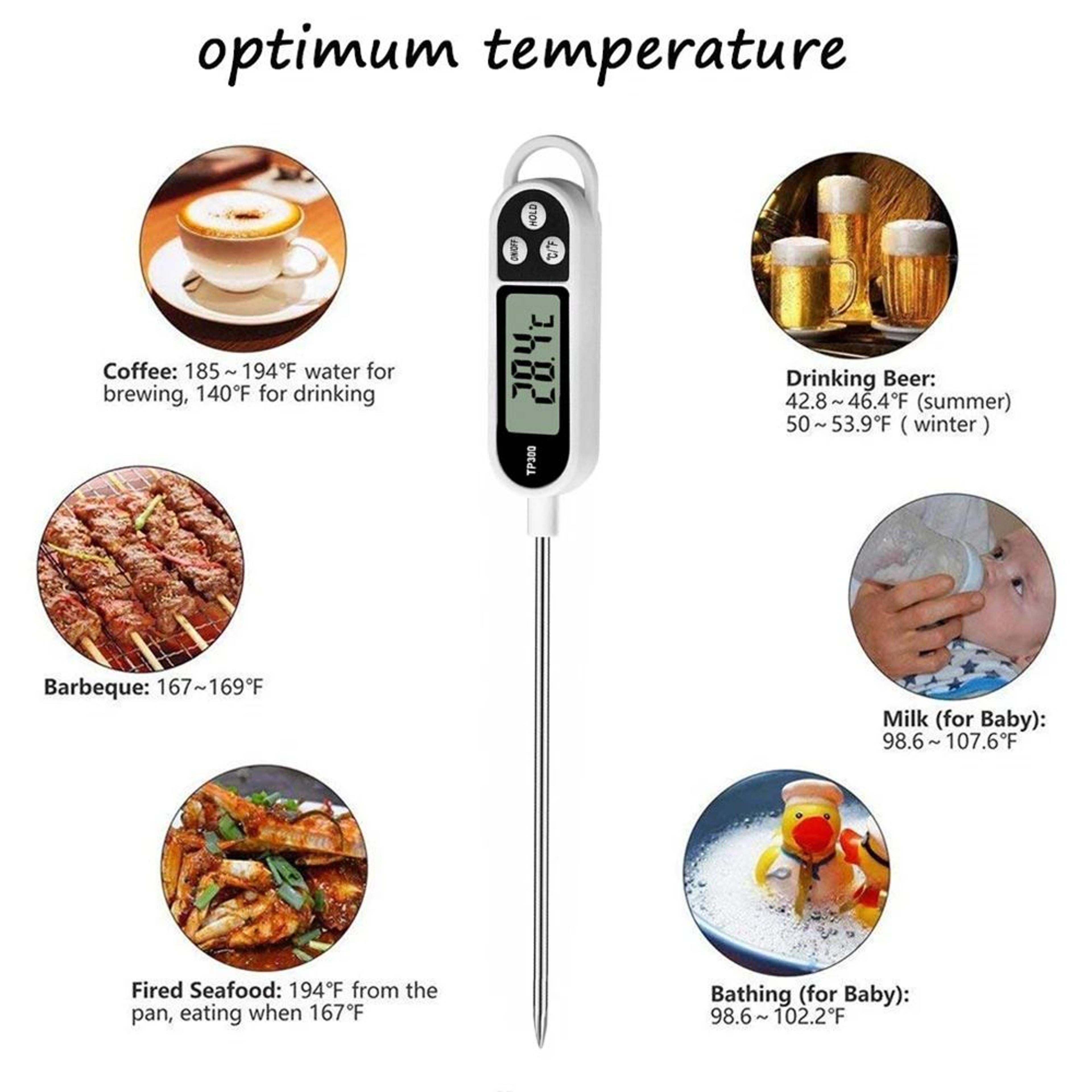 digital food thermometer probe for meat bbq cooking