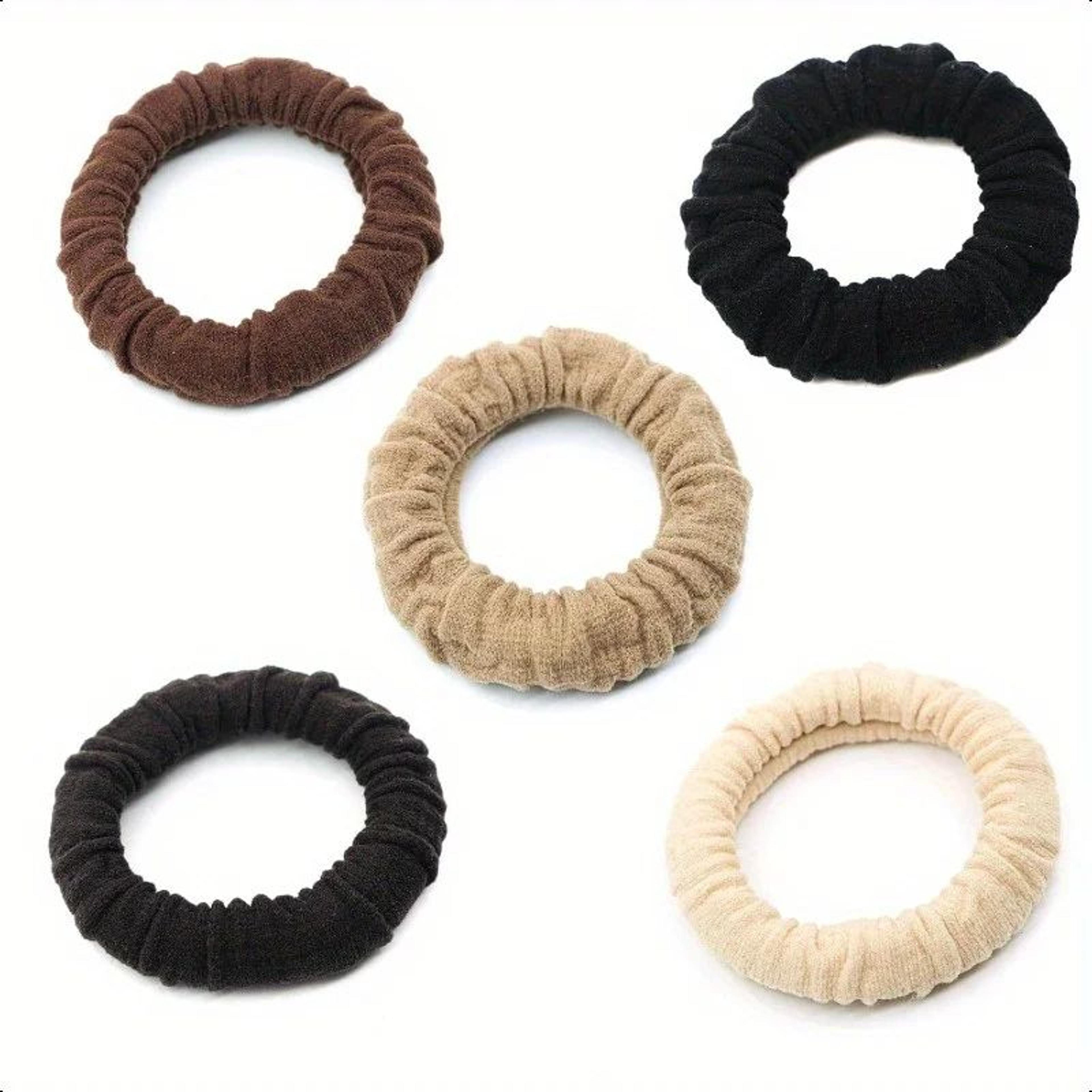 soft polyester hair ties no damage scrunchies