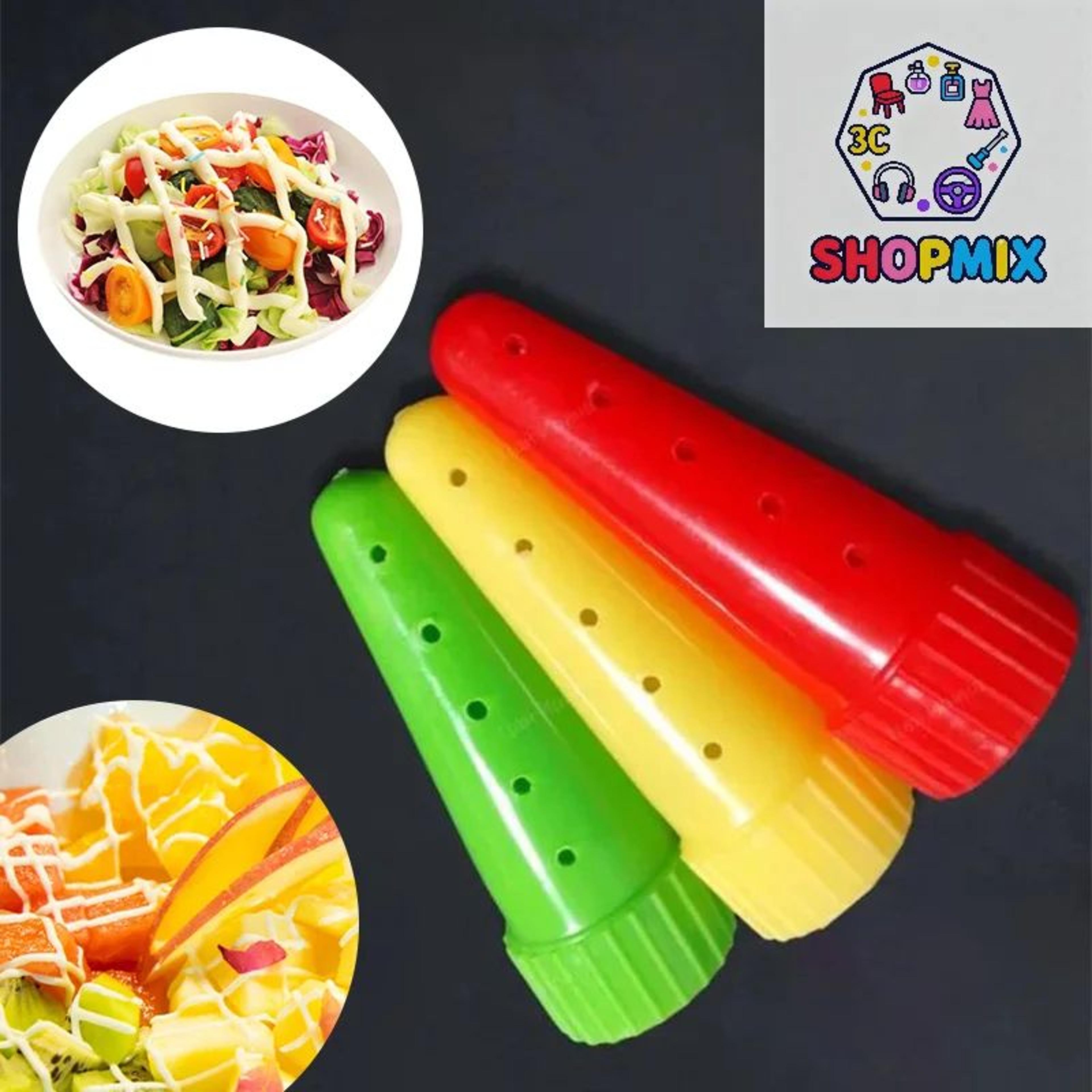3 piece ketchup squeeze bottle set for sauces