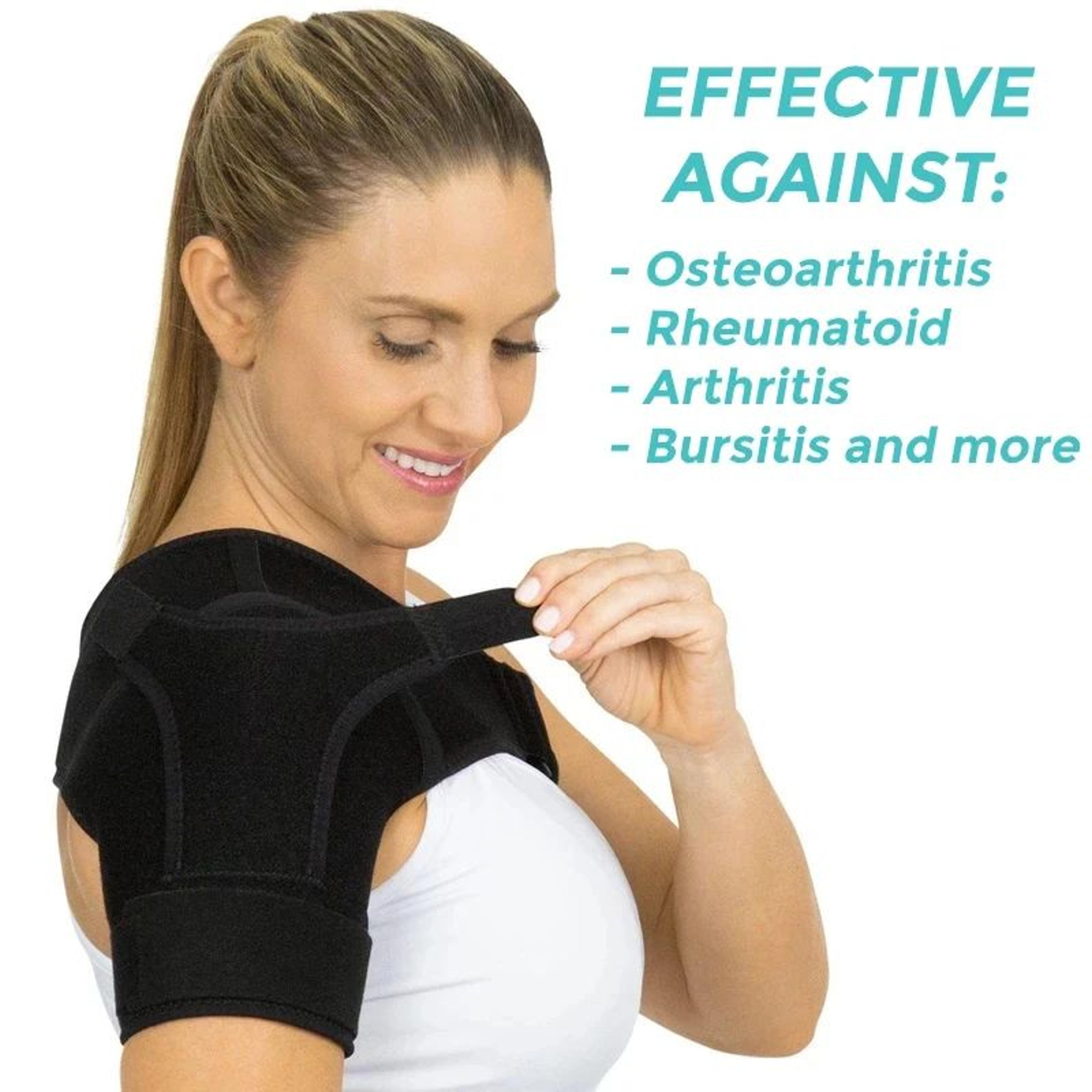adjustable shoulder support brace with compression pad