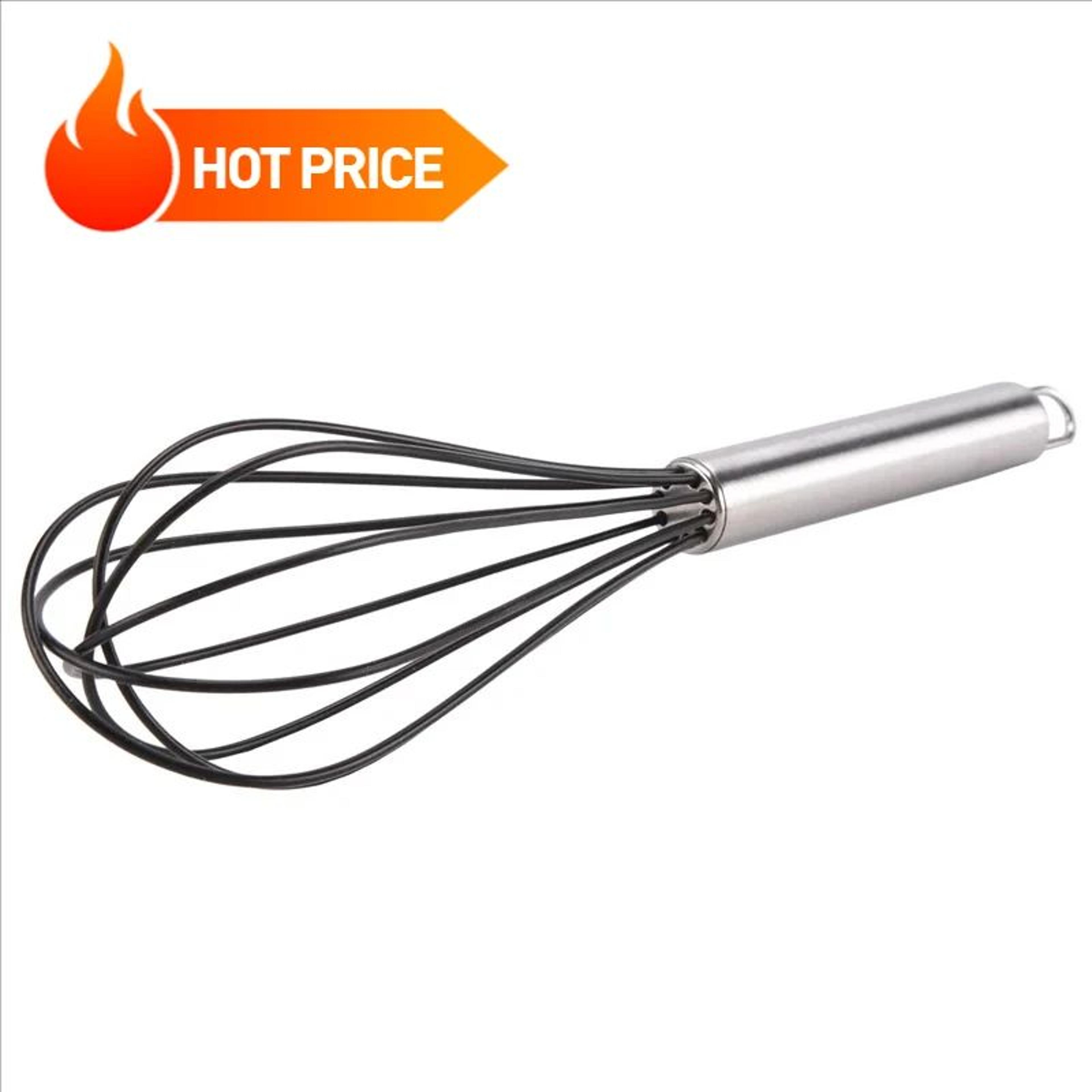 7 inch silicone whisk heat resistant egg beater